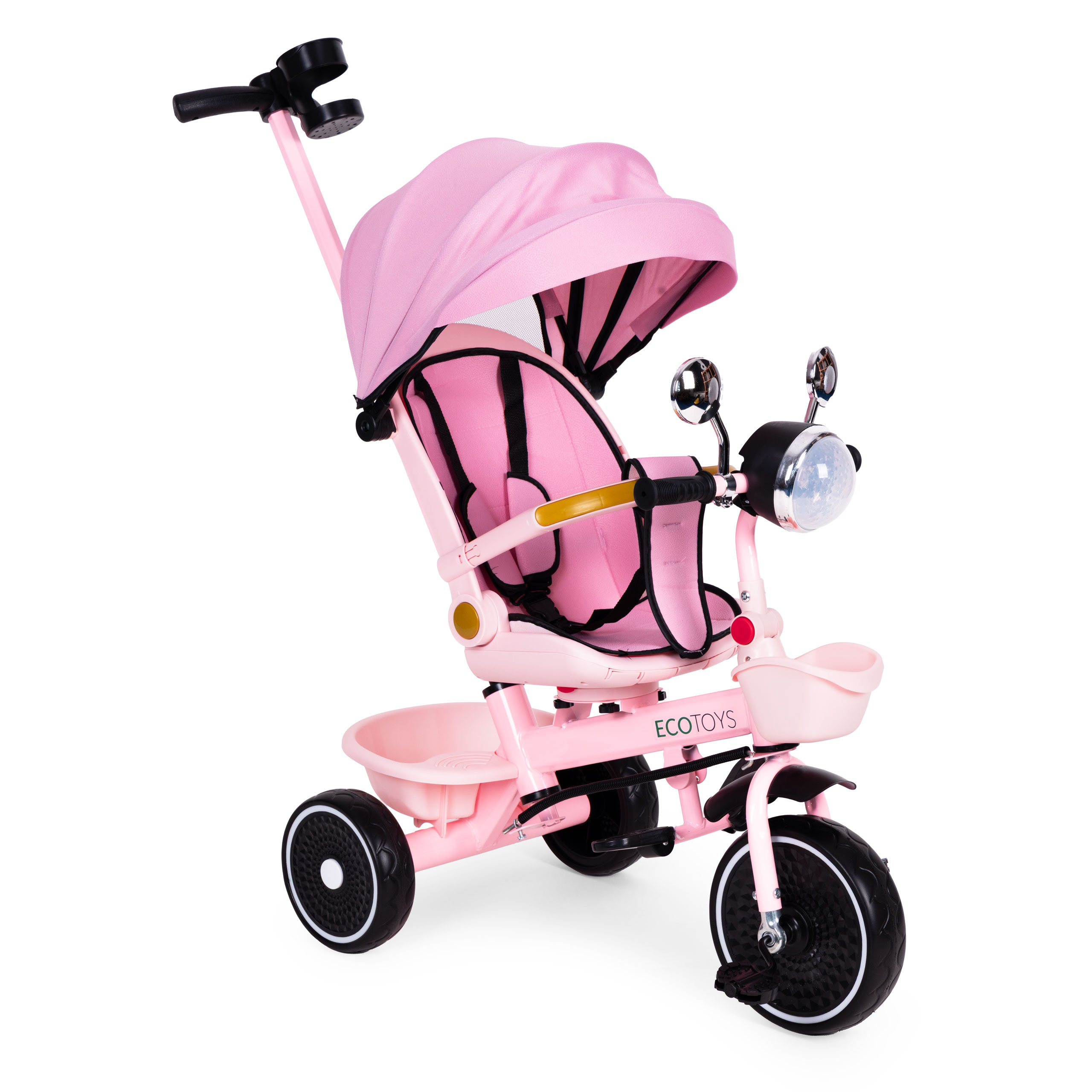 Triratukas vaikams ecotoys su pasukama sėdyne
