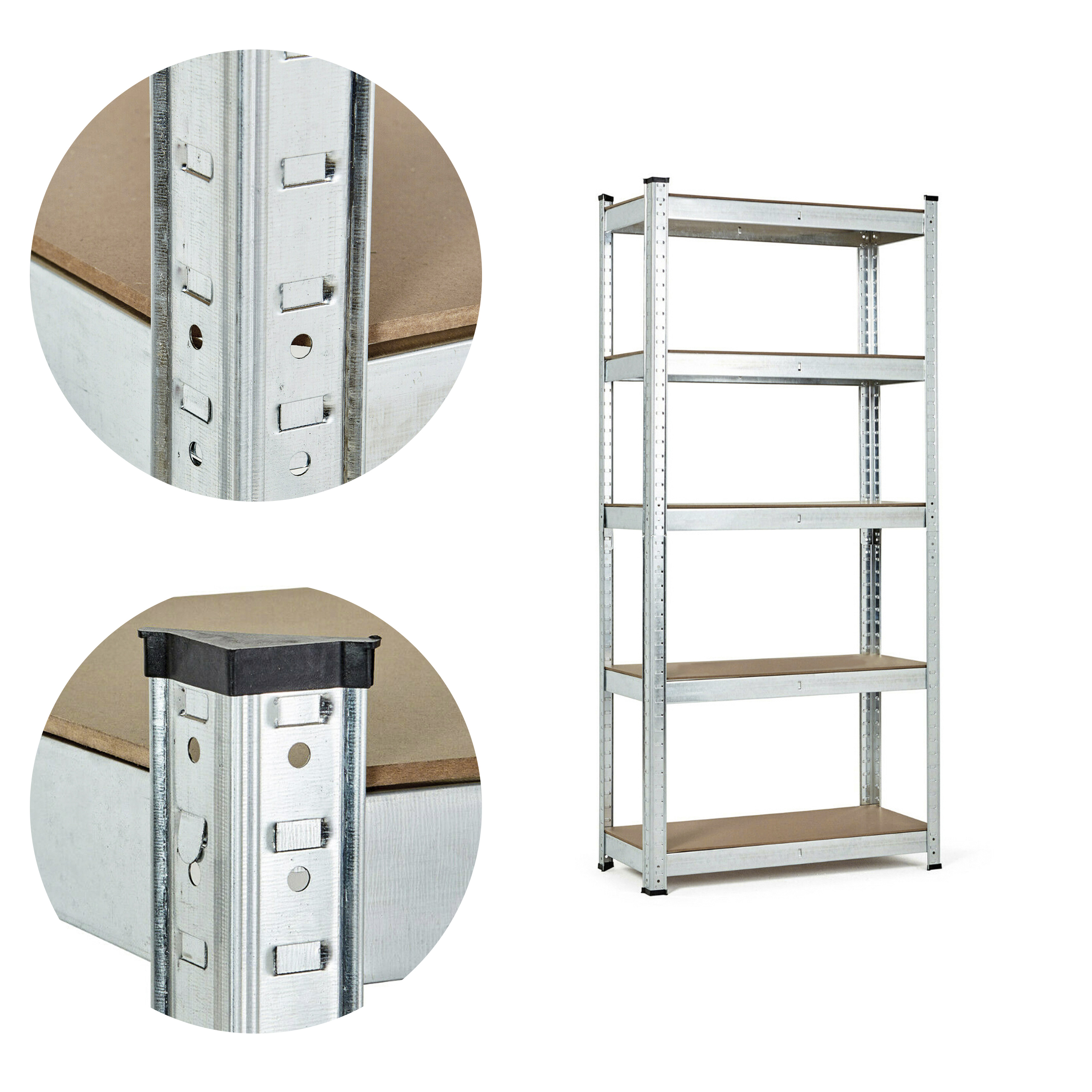 Sandėlio lentyna 180x90x30 cm cinkuoto plieno 5 lentynos 875 kg modernhome