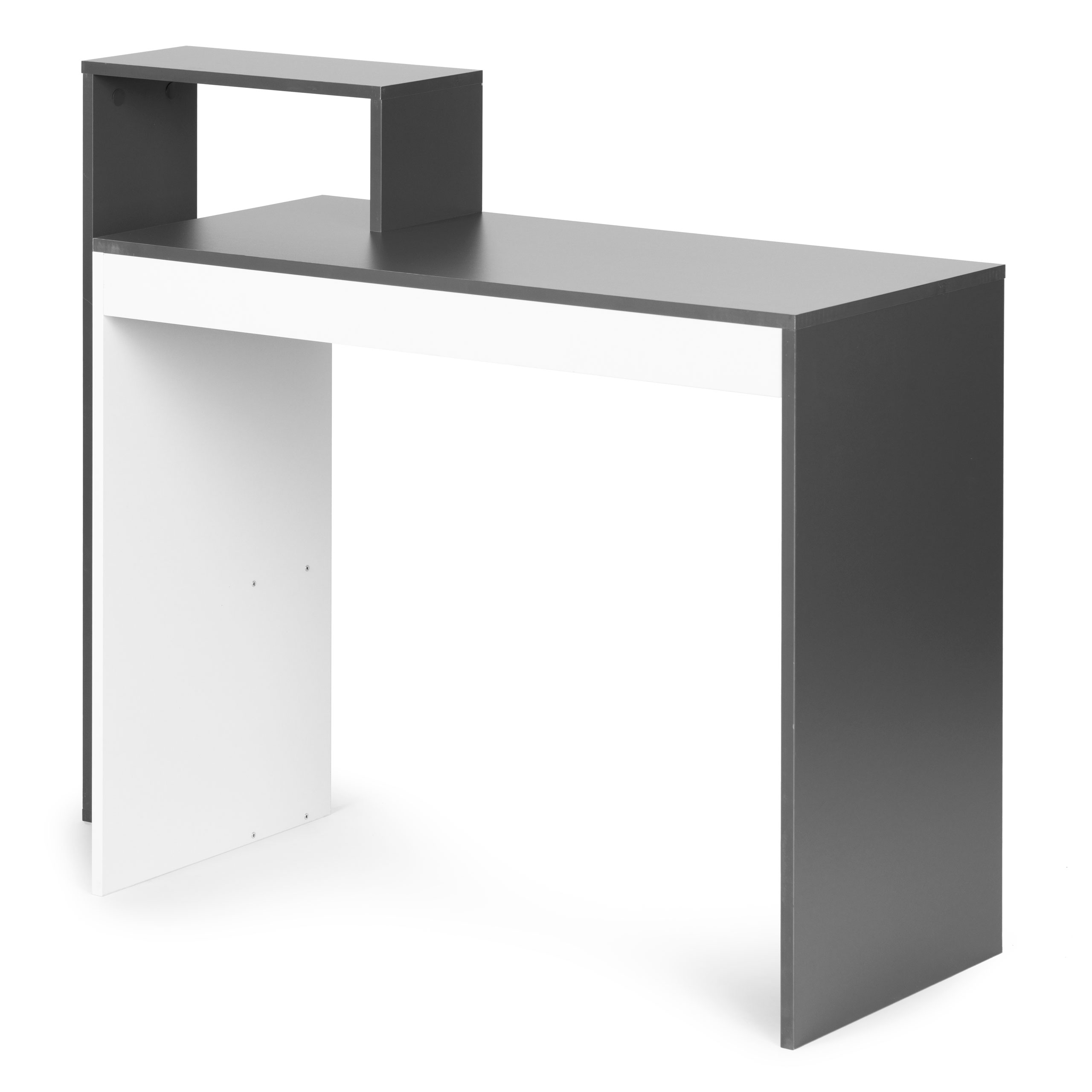 Rašomasis stalas modernhome, 110x40x75 cm, baltas/pilkas