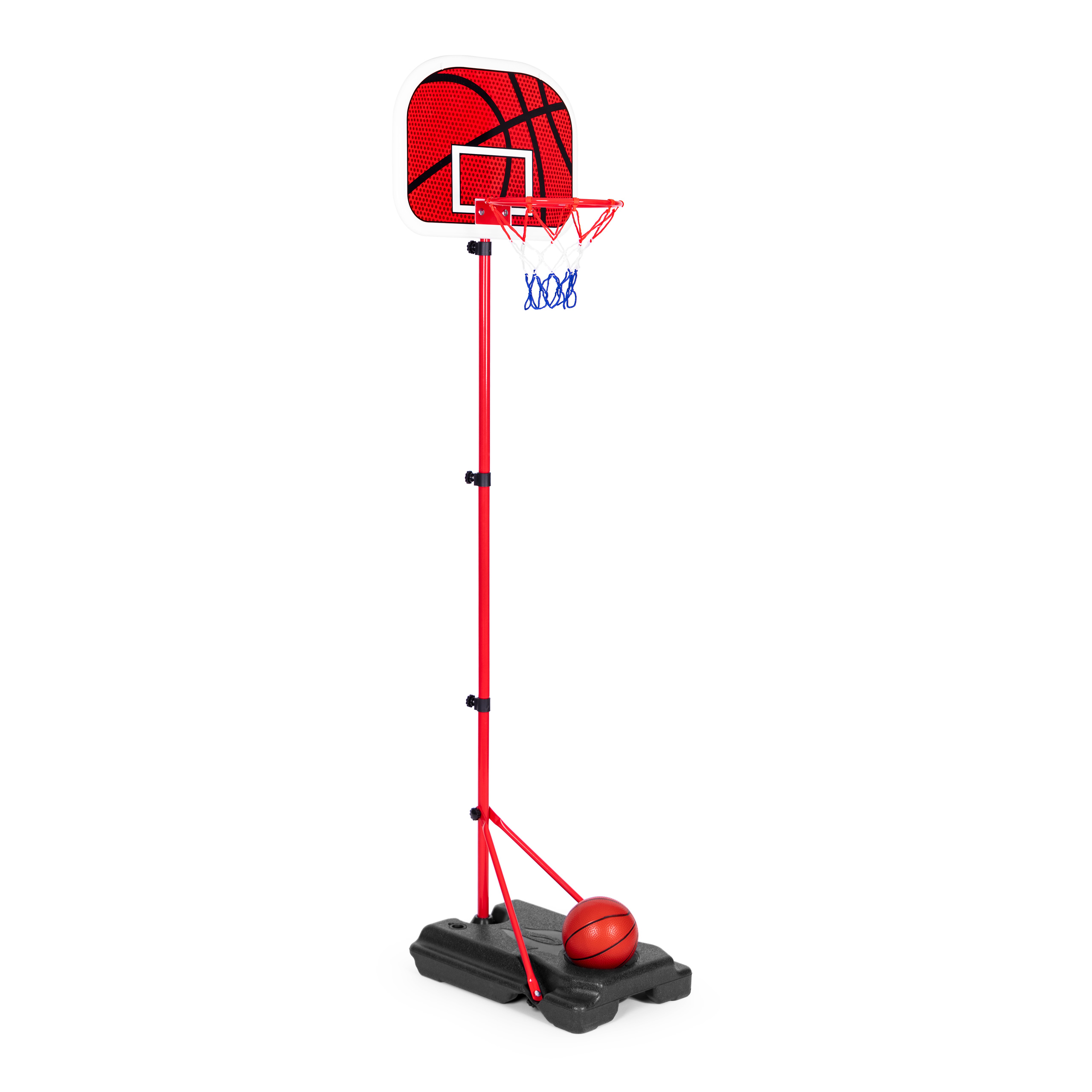 Children's basketball hoop, adjustable height, ball pump