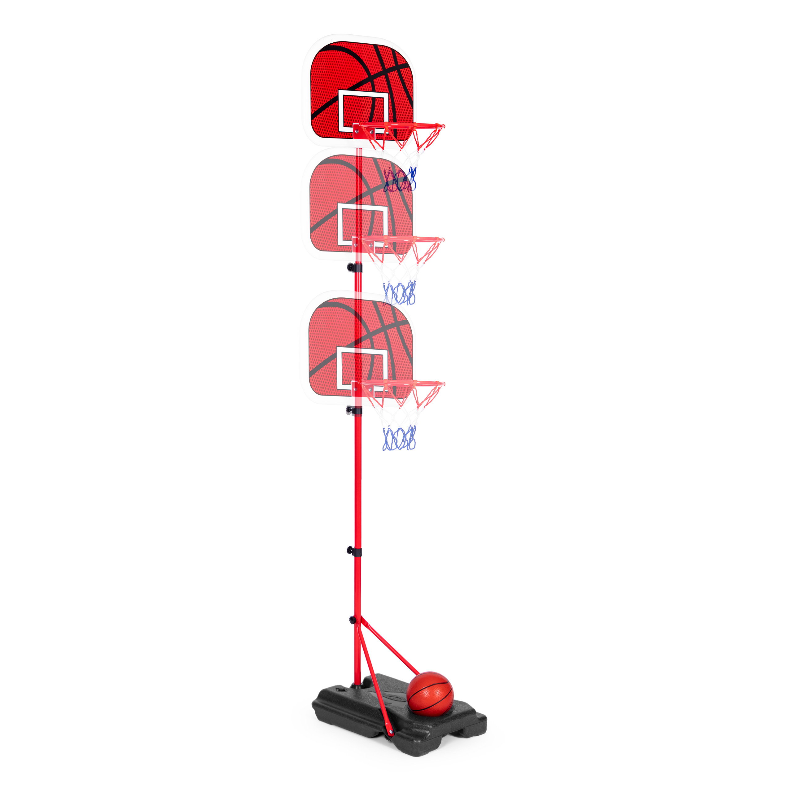 Children's basketball hoop, adjustable height, ball pump