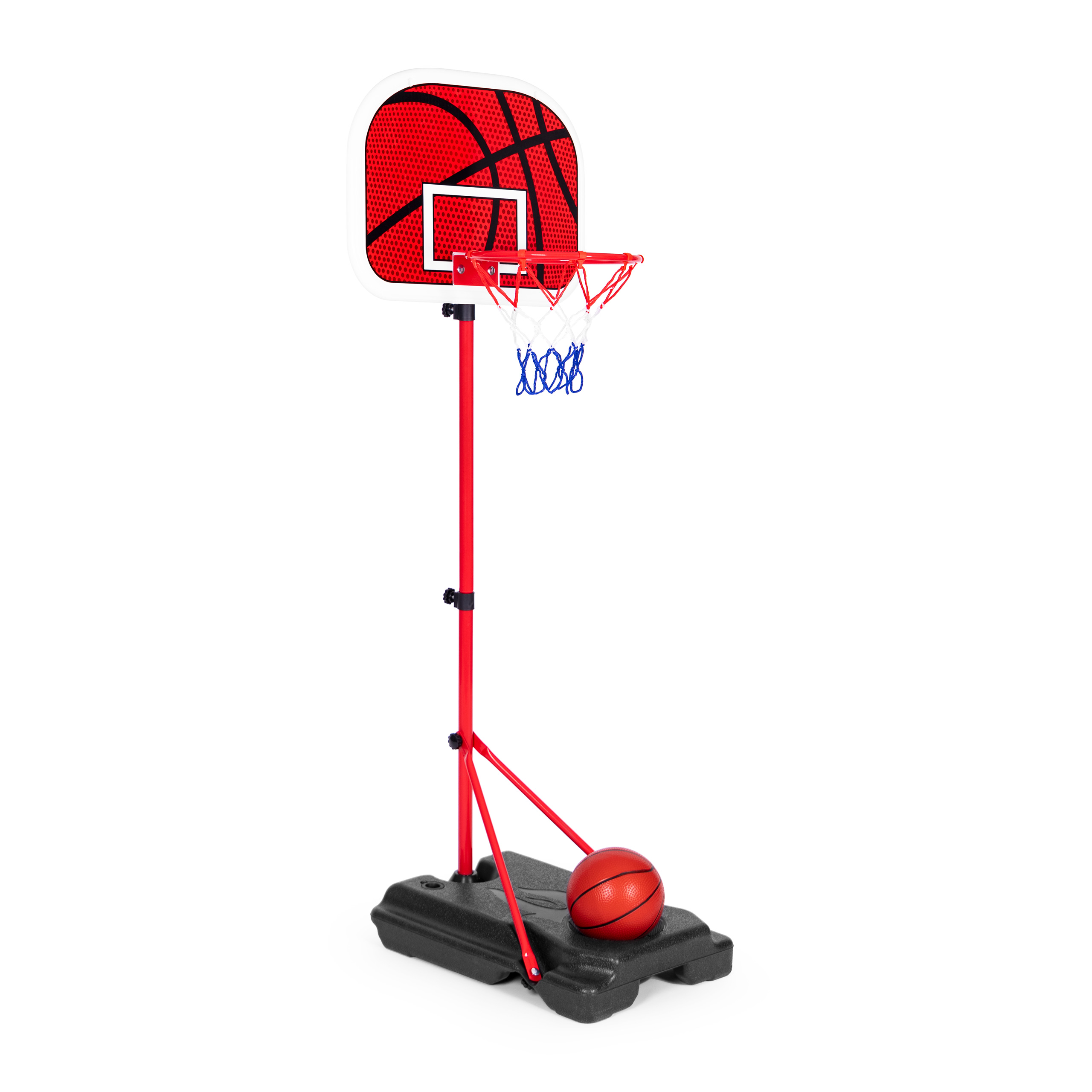 Children's basketball hoop, adjustable height, ball pump