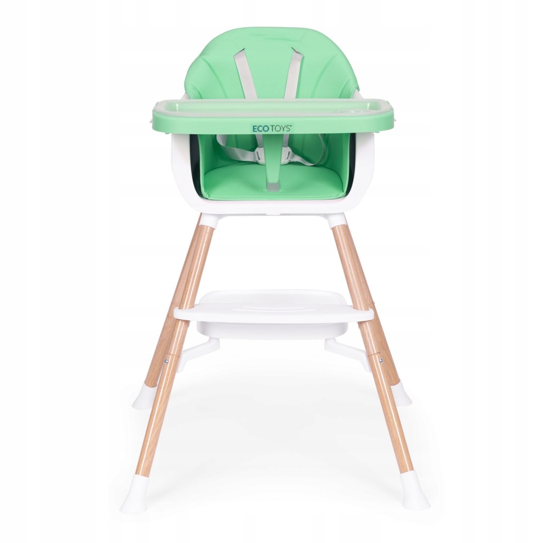 Ecotoys 2 viename maitinimo kėdutė kūdikiams, žalia
