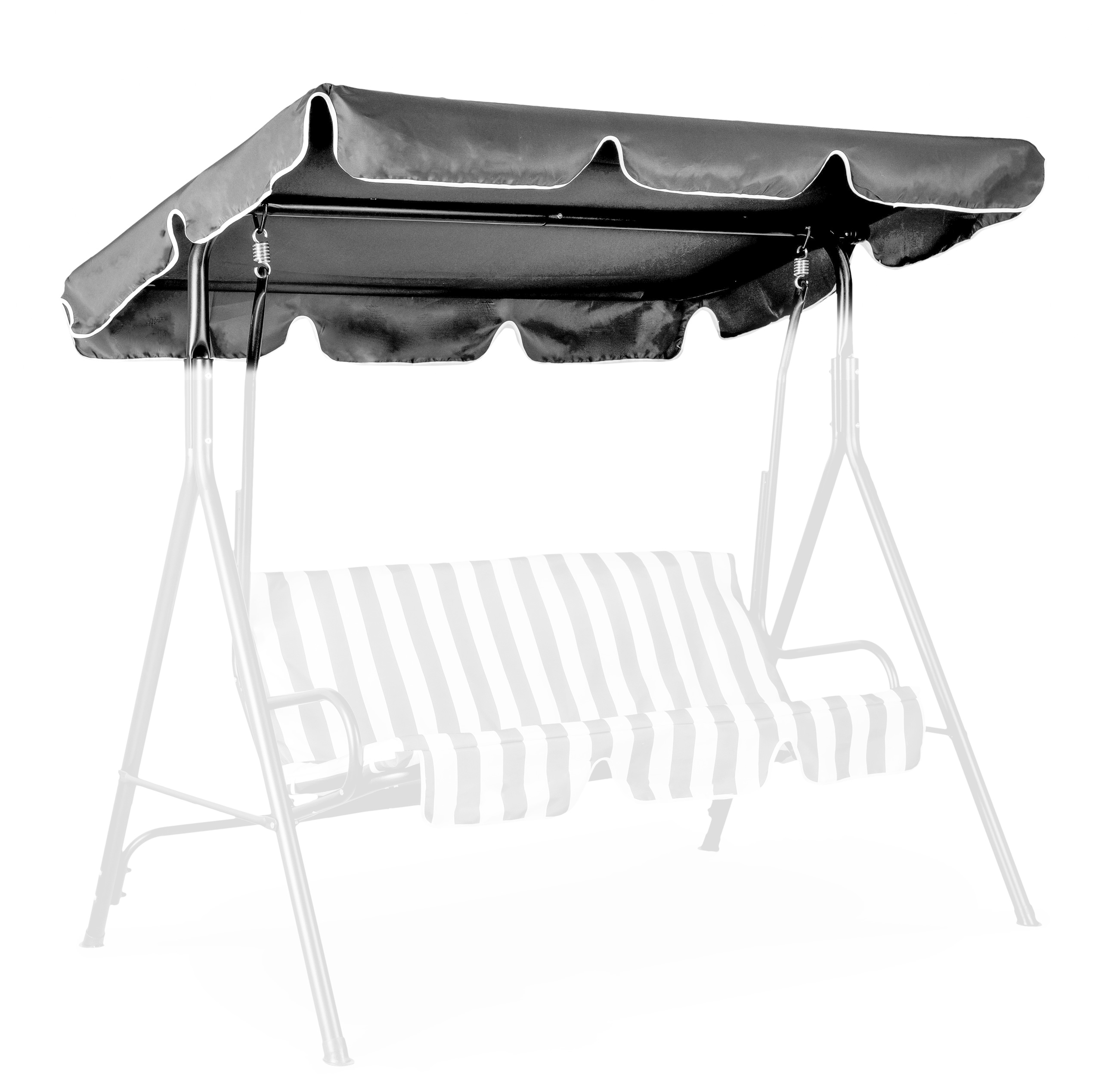 ModernHome sūpynių stogelis, pilkas, 166 cm x 112 cm