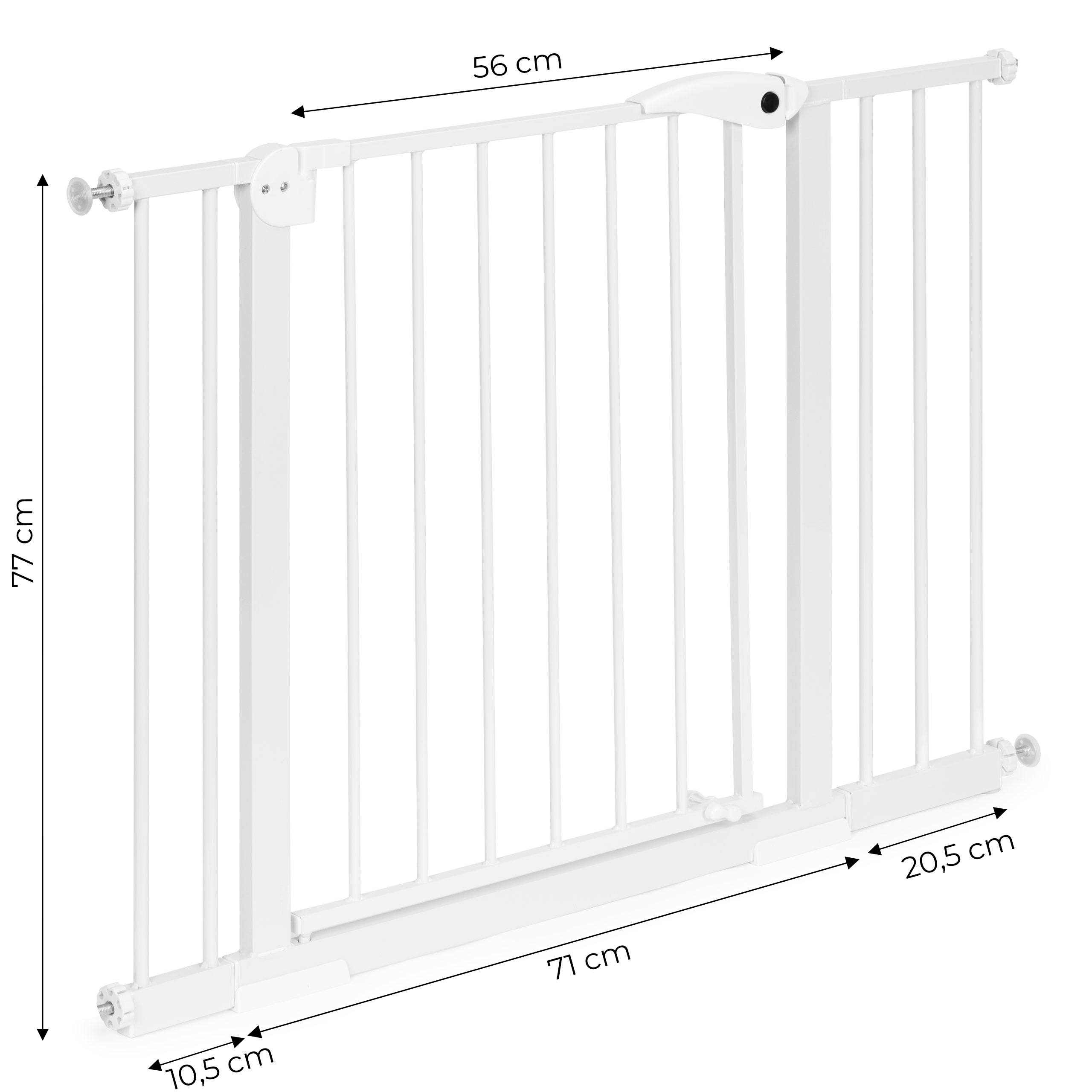 Apsauginė tvorelė, 74-105 cm, balta, ECOTOYS