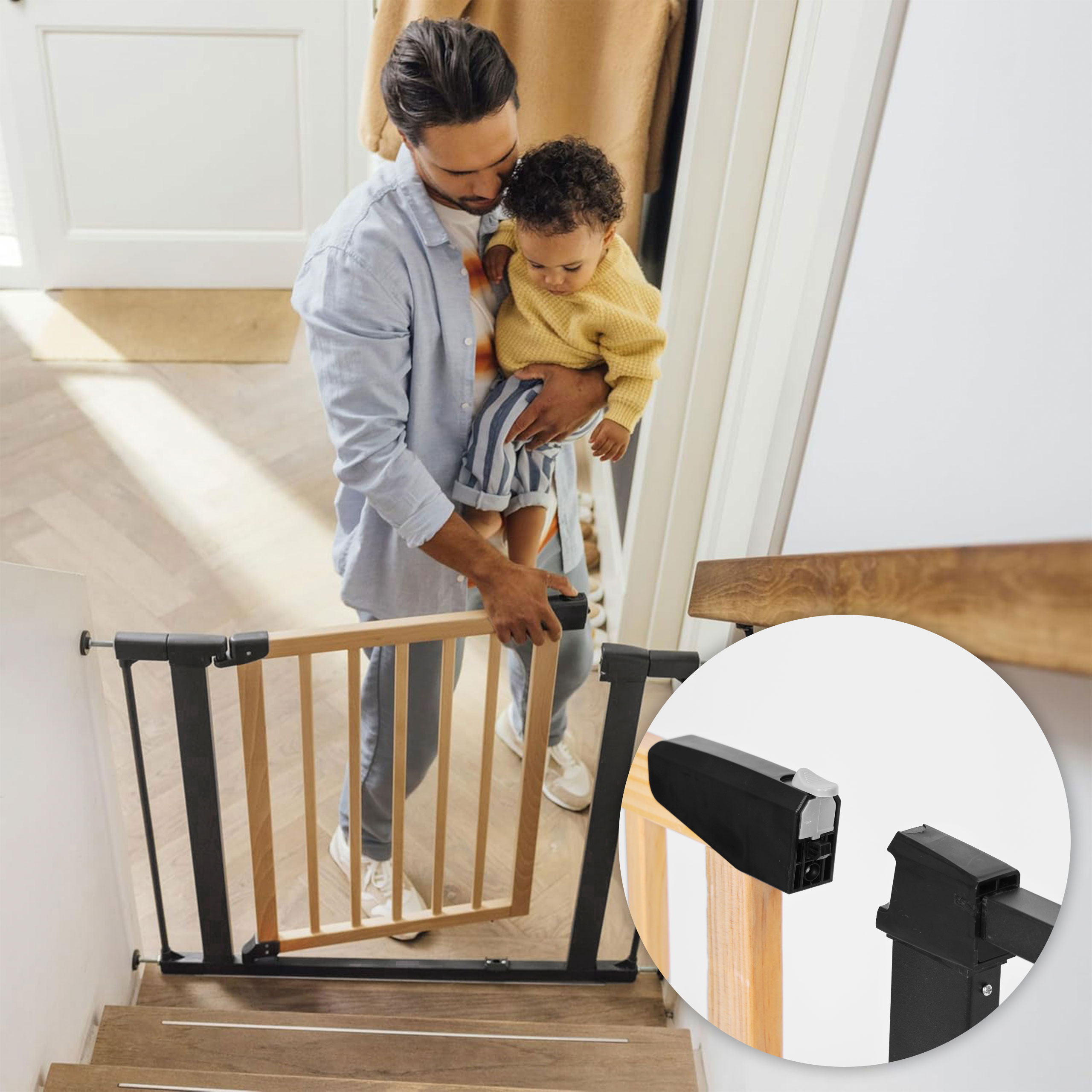 Apsauginiai varteliai, 74-100 cm, laiptams ir durims, ECOTOYS