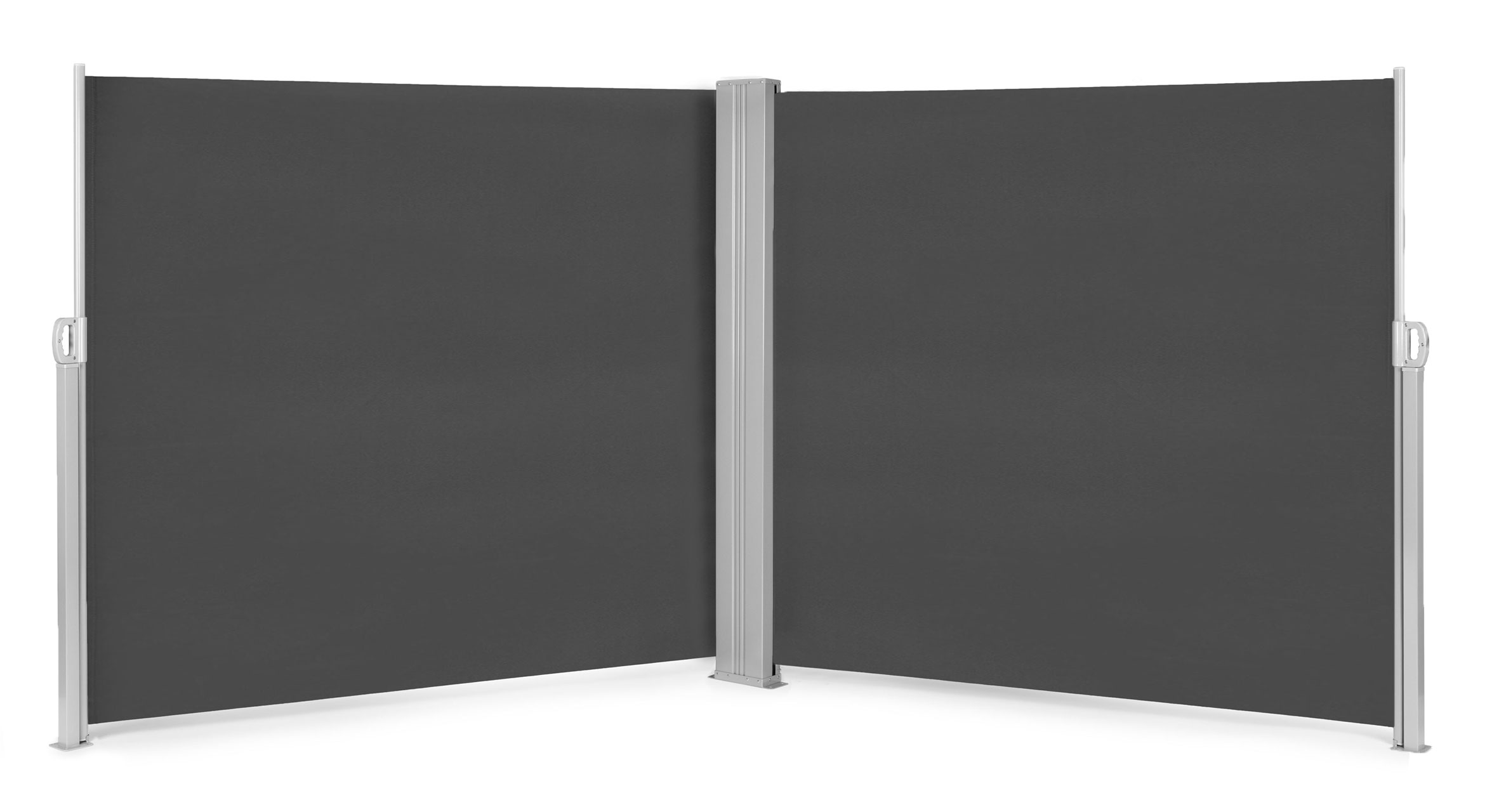Dviguba šoninė markizė 300x300x180 cm, antracito spalvos