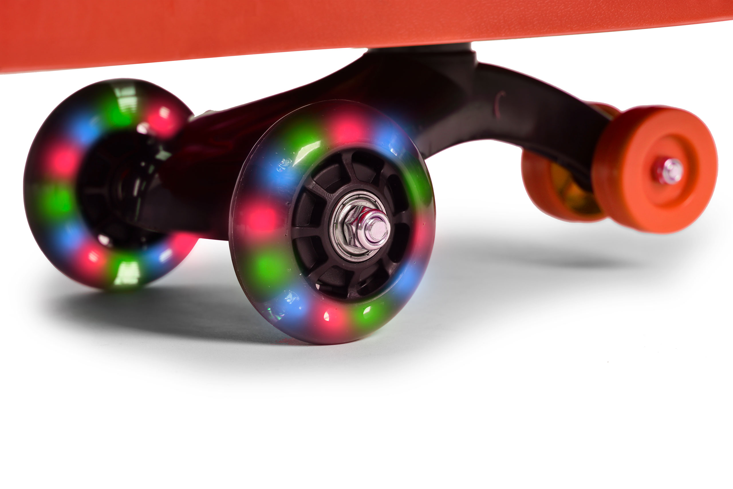 Raudonas vaikų paspirtukas su led ratais ecotoys