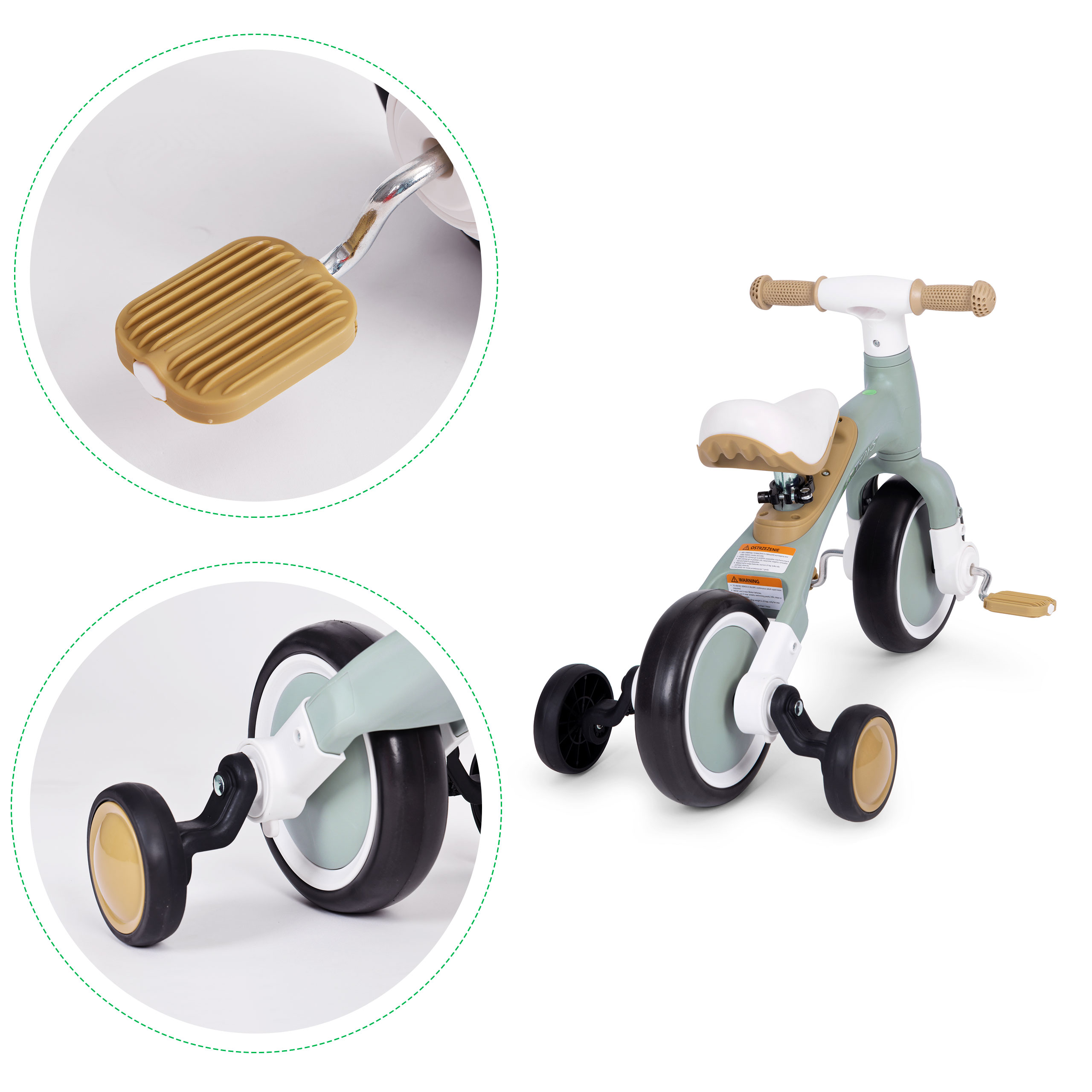 Balansinis dviratukas žalias - ECOTOYS