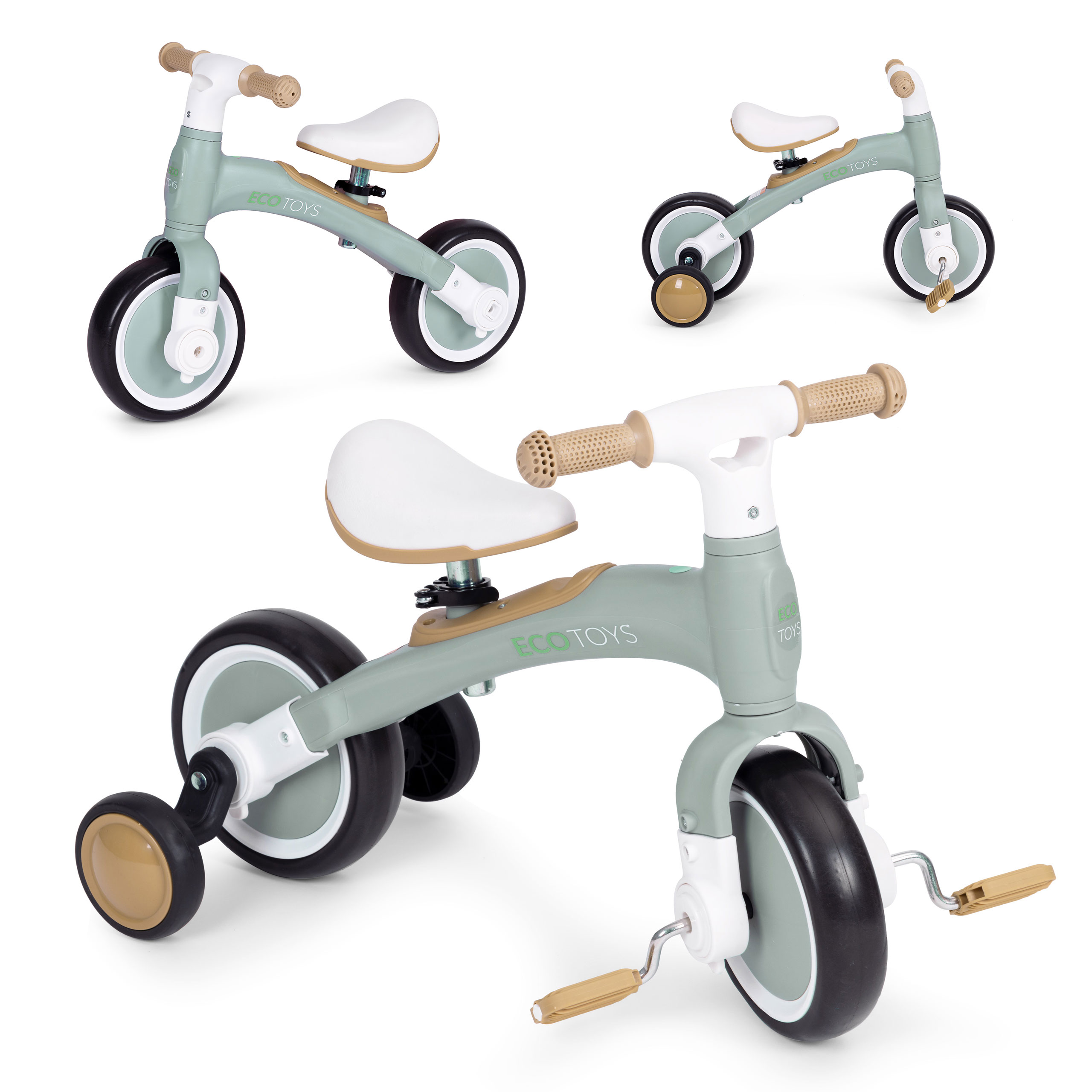 Balansinis dviratukas žalias - ECOTOYS