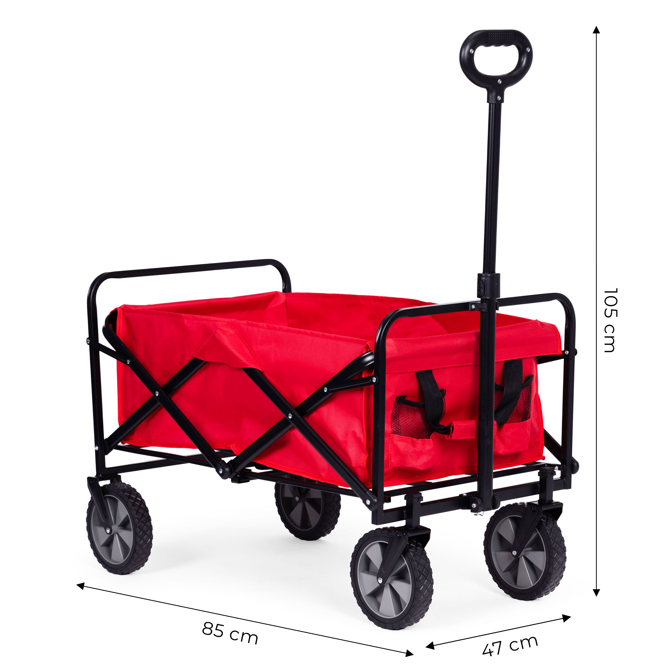 SULANKSTOMAS TRANSPORTAVIMO VEŽIMĖLIS, raudonas, 47x105 cm, MultiGarden