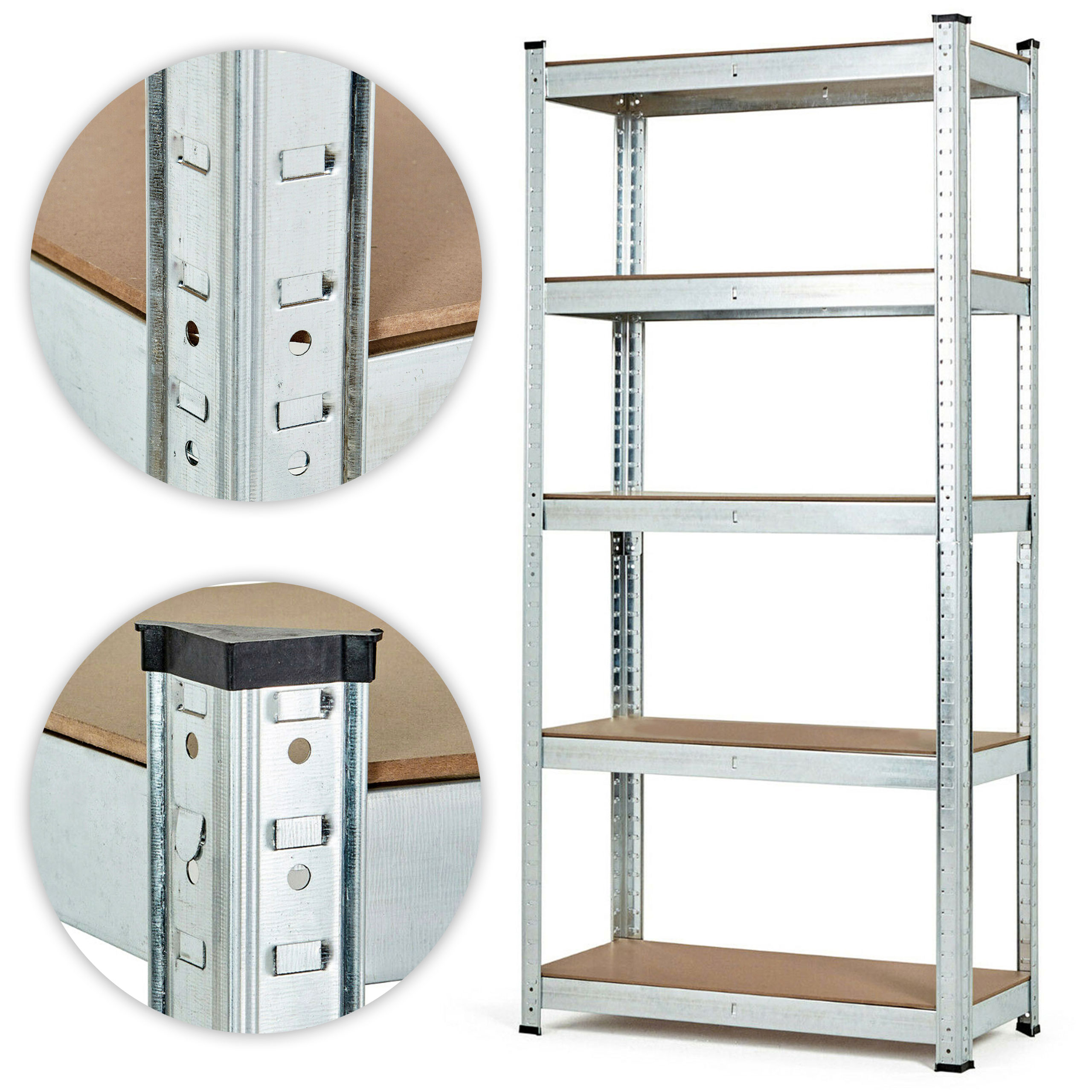 Sandėlio lentyna 205x120x45 cm cinkuoto plieno 5 lentynos 875 kg modernhome