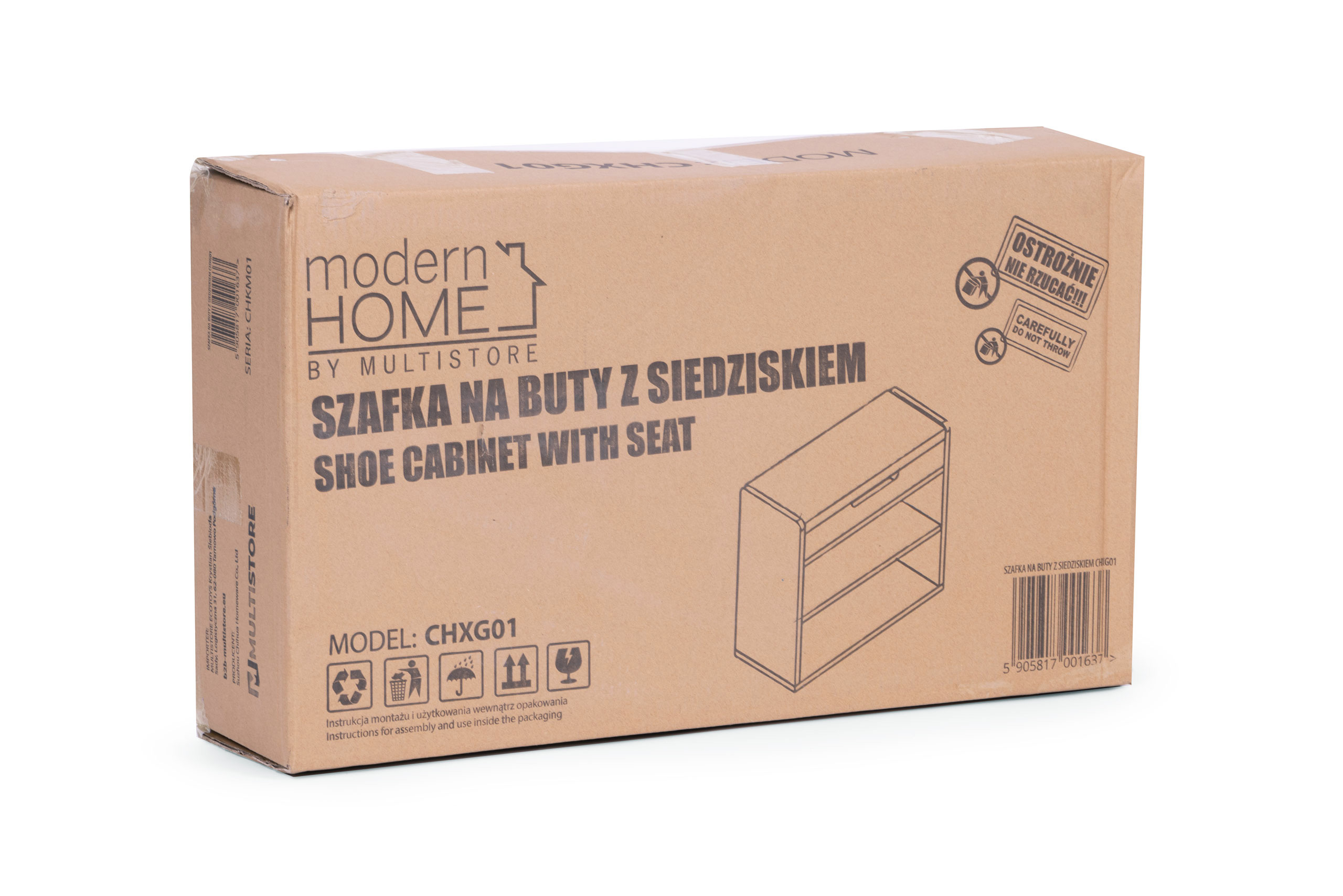 „modernhome“ batų spintelė su atidaroma sėdyne, 2 lentynos, balta modernhome