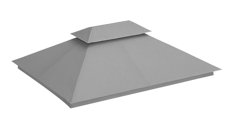 Atsparus pavėsinės stogas 3x4 m pilkas