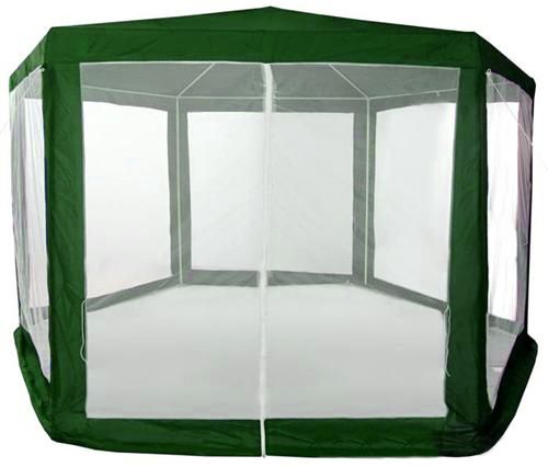 Žalia sodo palapinė su tinkleliu nuo uodų 2x2x2 m