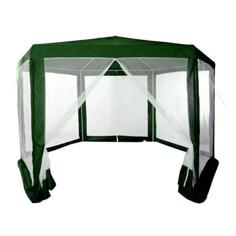 Žalia sodo palapinė su tinkleliu nuo uodų 2x2x2 m