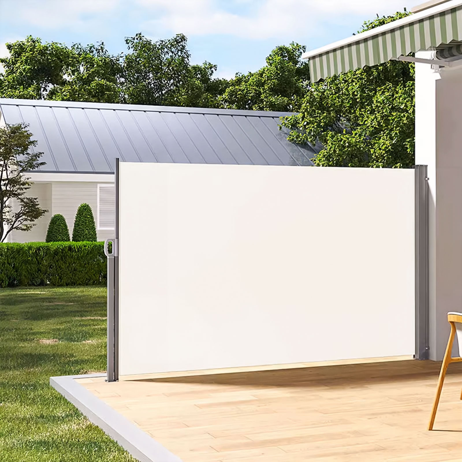 Sulankstomas šoninis tentas/markizė ModernHome, smėlio