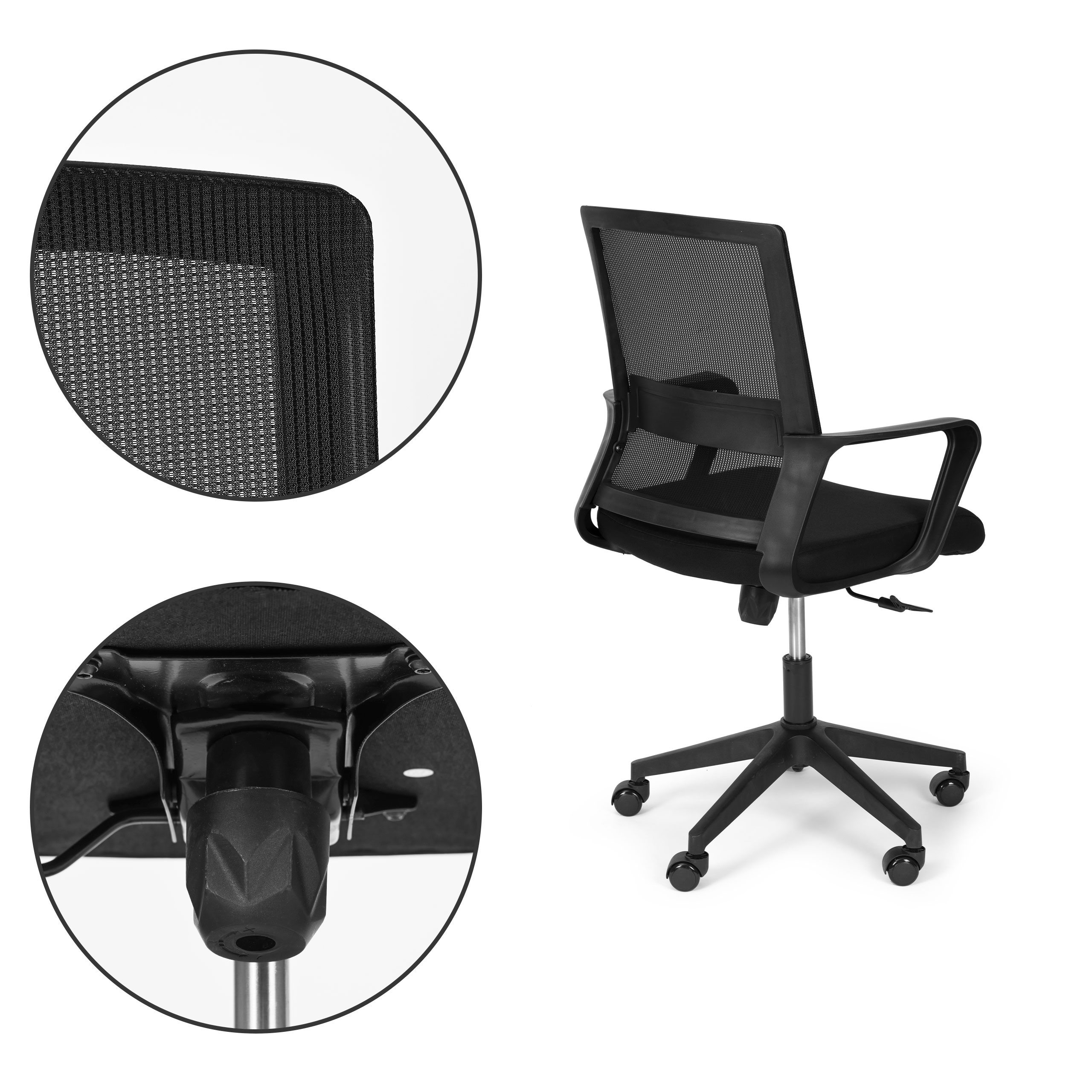 Ergonomiška biuro kėdė su reguliuojamu aukščiu ir kvėpuojančiu atlošu – ModernHome