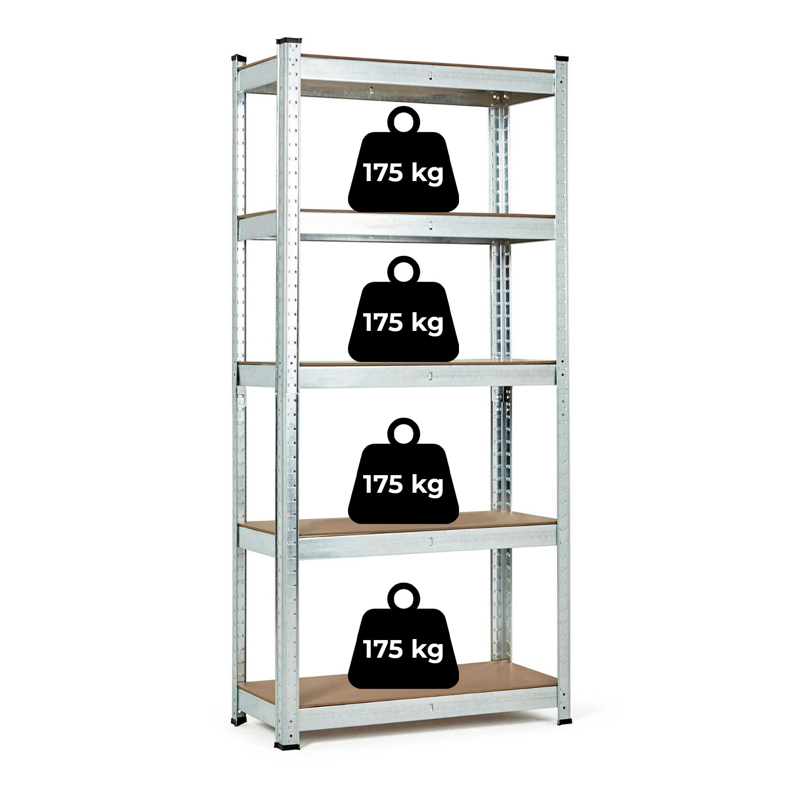 Sandėlio lentyna 180x90x40 cm cinkuoto plieno 5 lentynos 875 kg modernhome