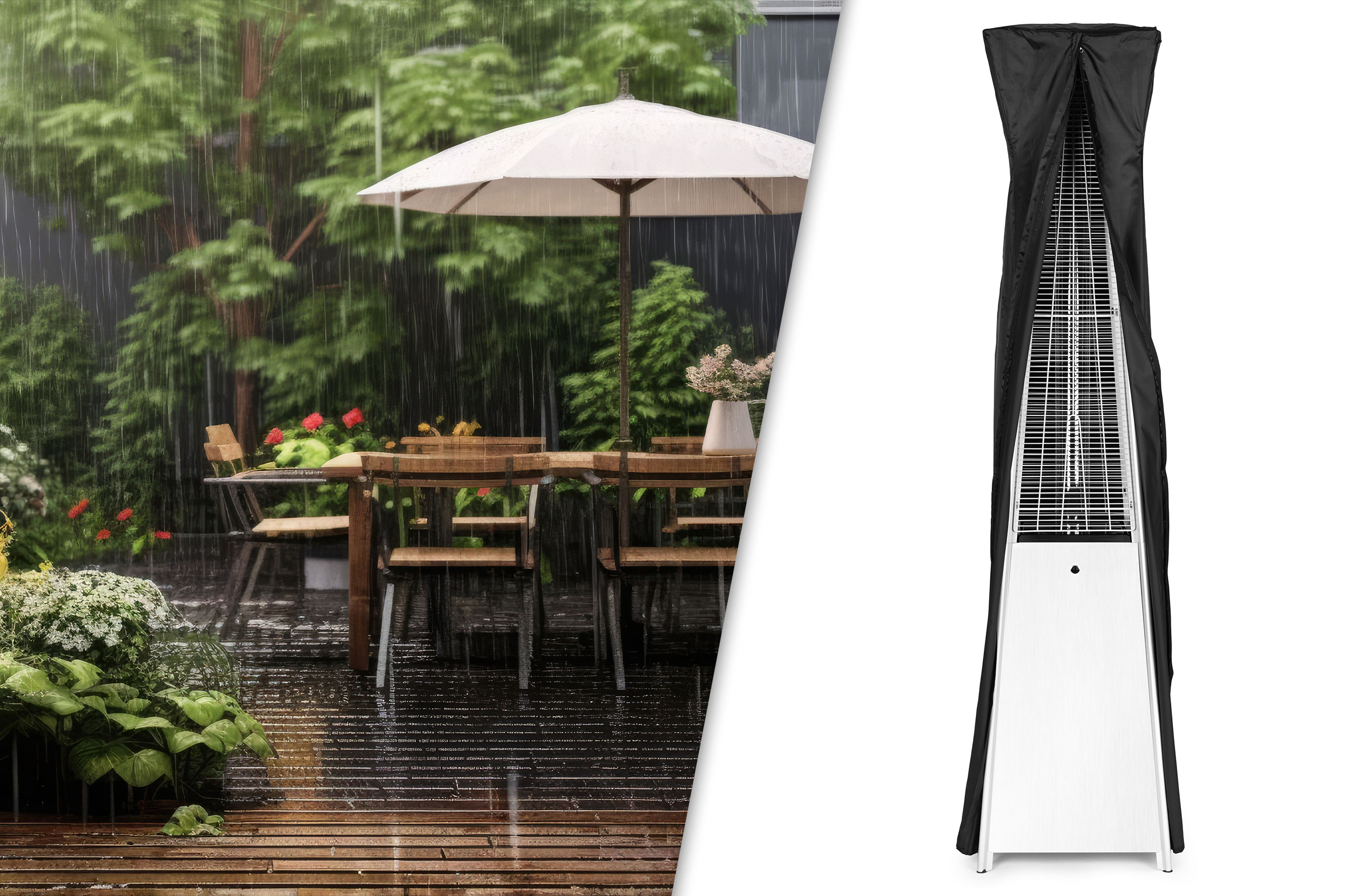 Dujinis lauko šildytuvas, 13 kW, nerūdijantis plienas, MultiGarden