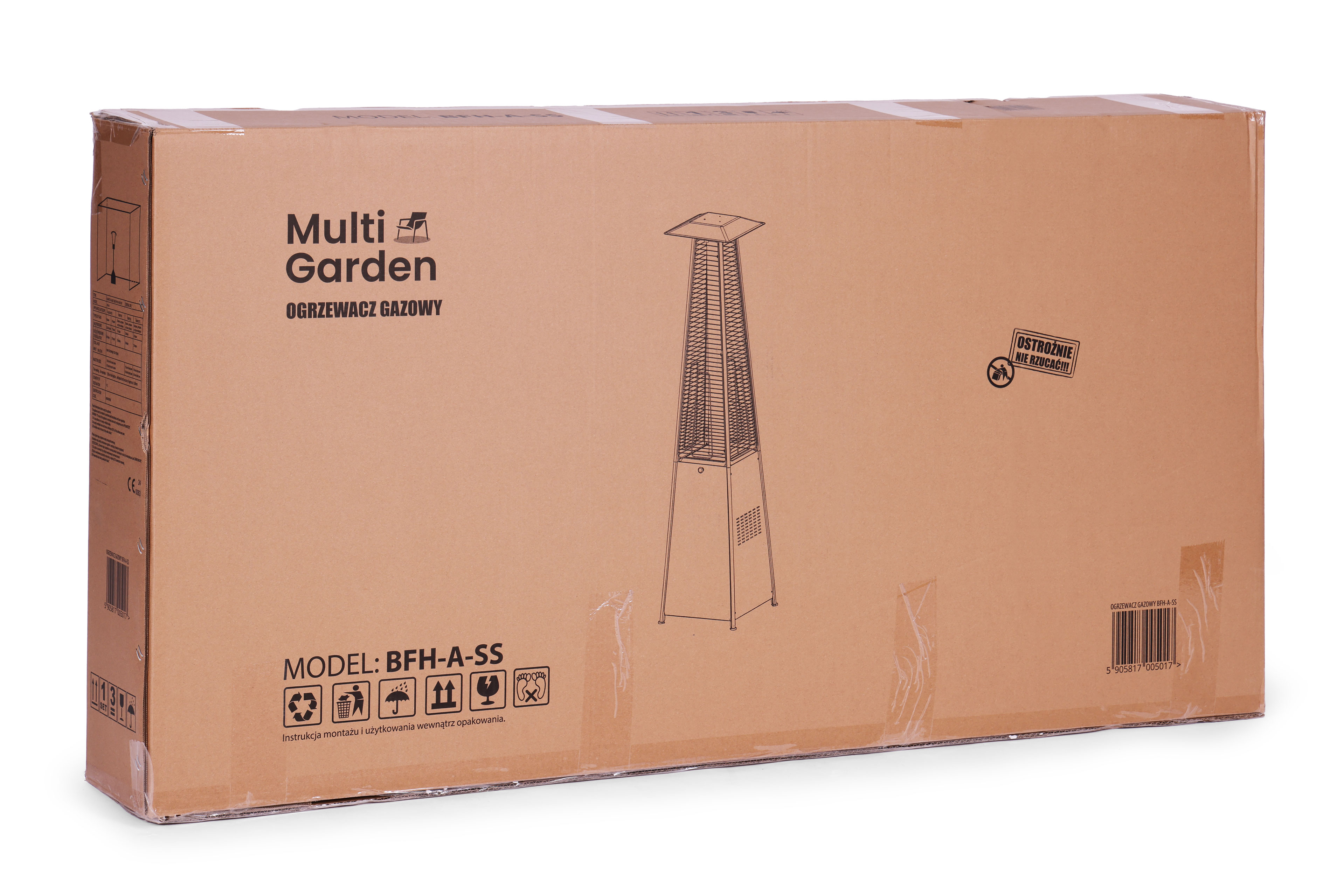 Dujinis lauko šildytuvas, 13 kW, nerūdijantis plienas, MultiGarden