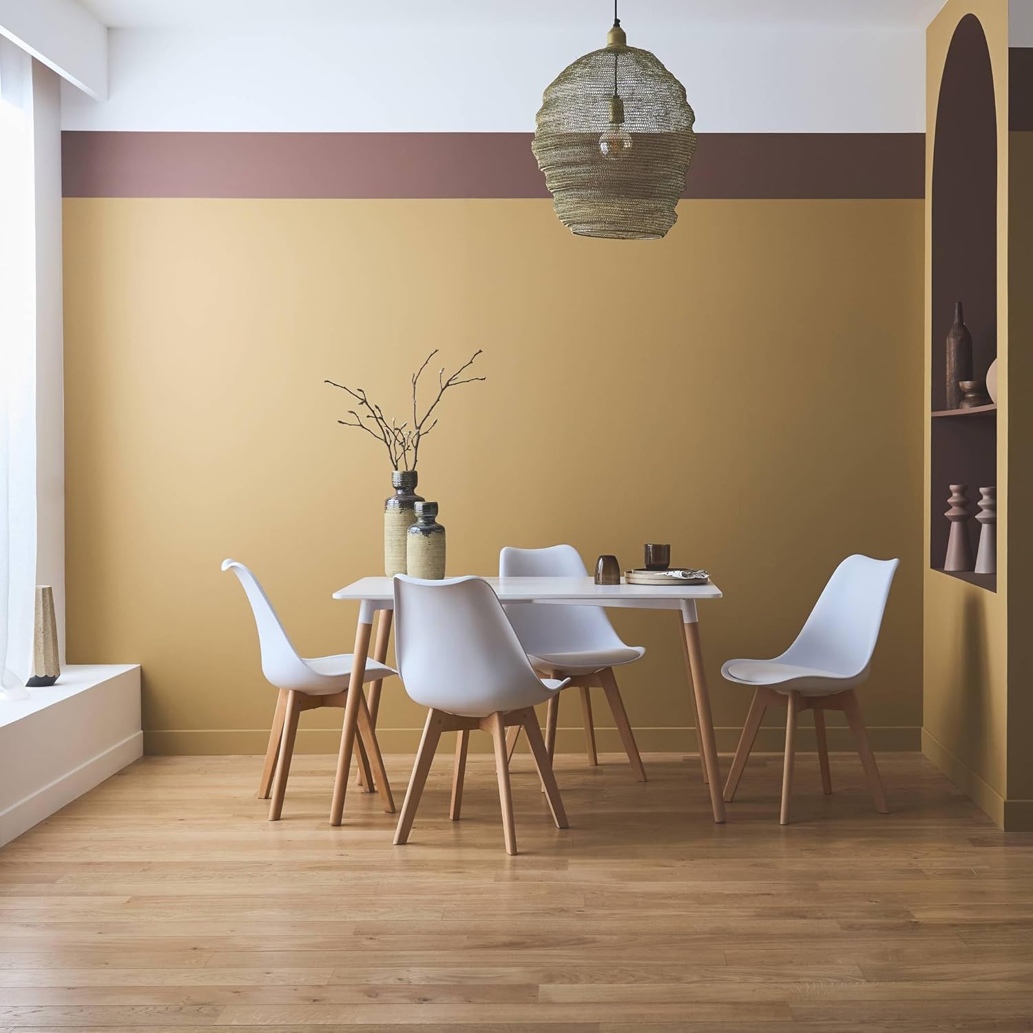 4-ių kėdžių komplektas ModernHome, baltas