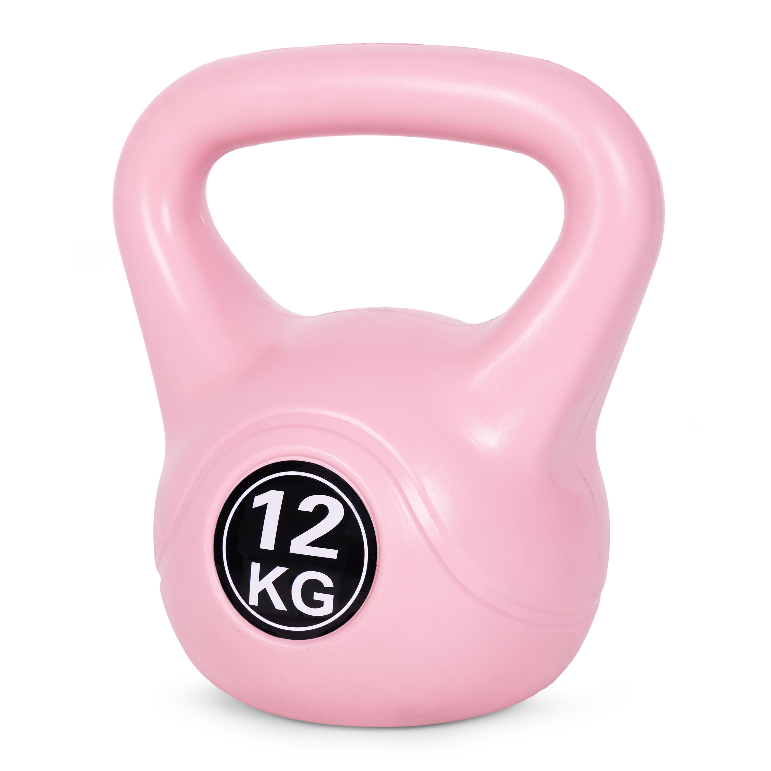 Kettlebell 12 kg, treniruoklis, hantelis, svarmuo, rožinis, ModernHome