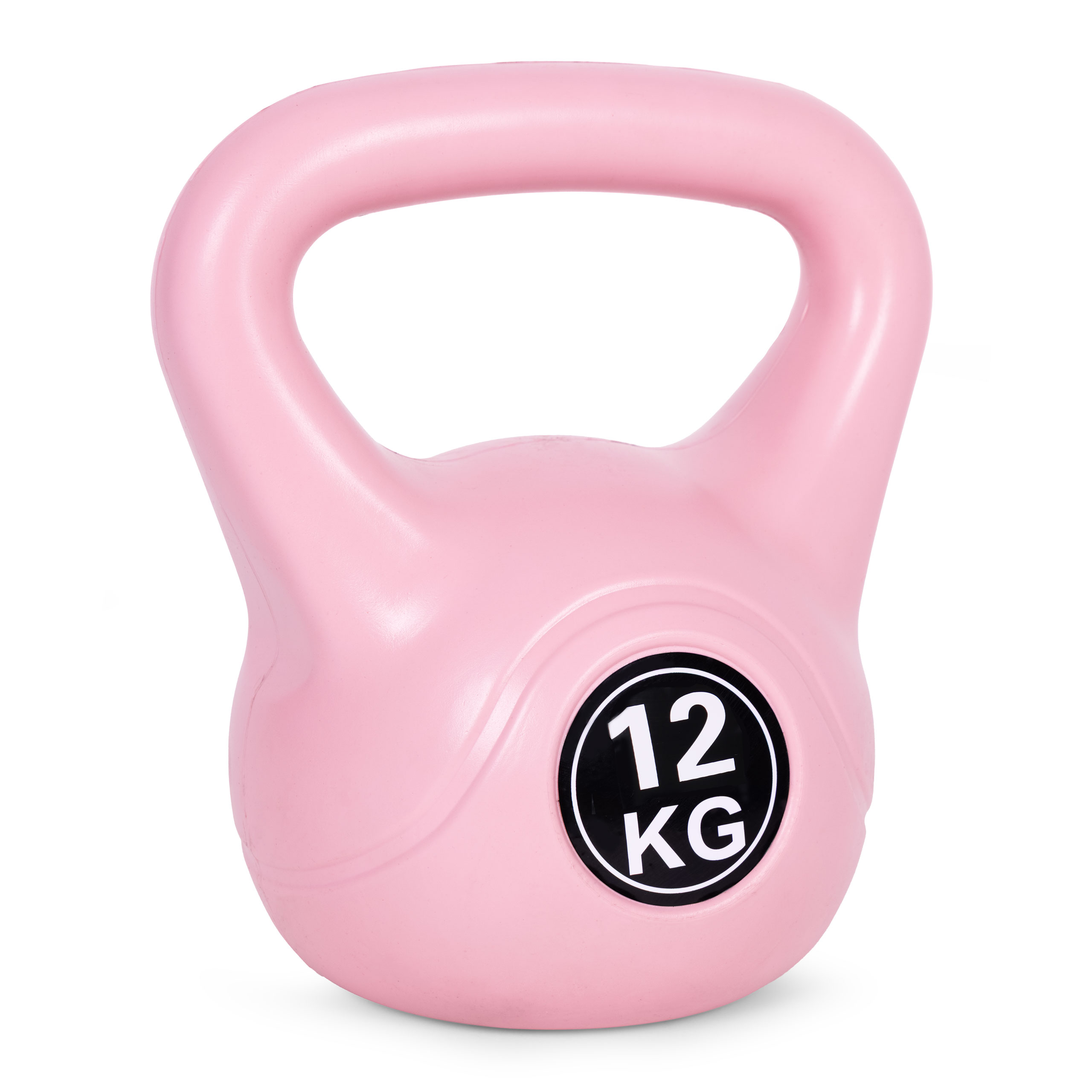 Kettlebell 12 kg, treniruoklis, hantelis, svarmuo, rožinis, ModernHome