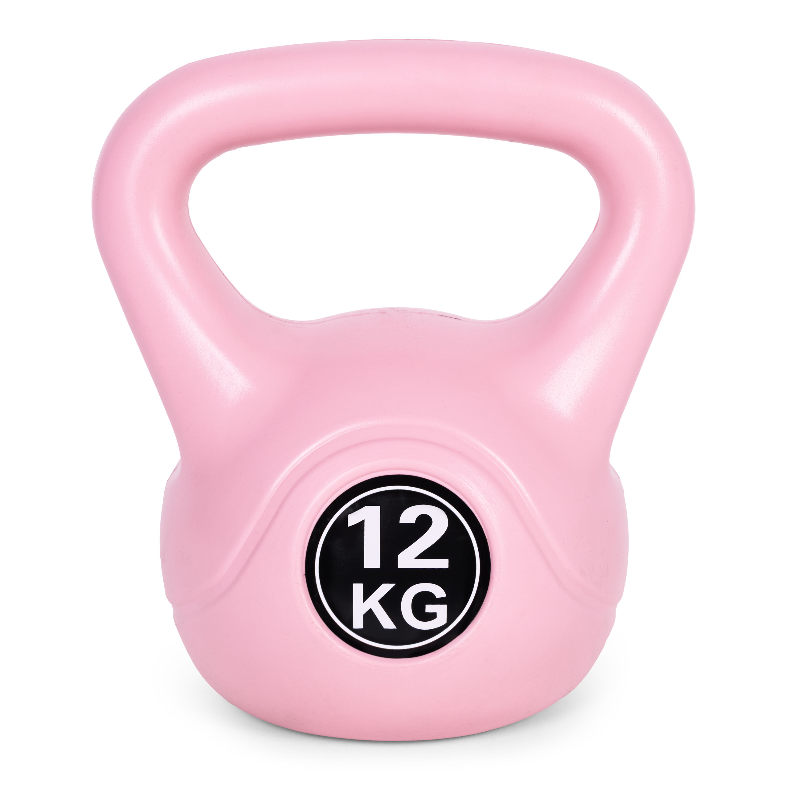 Kettlebell 12 kg, treniruoklis, hantelis, svarmuo, rožinis, ModernHome