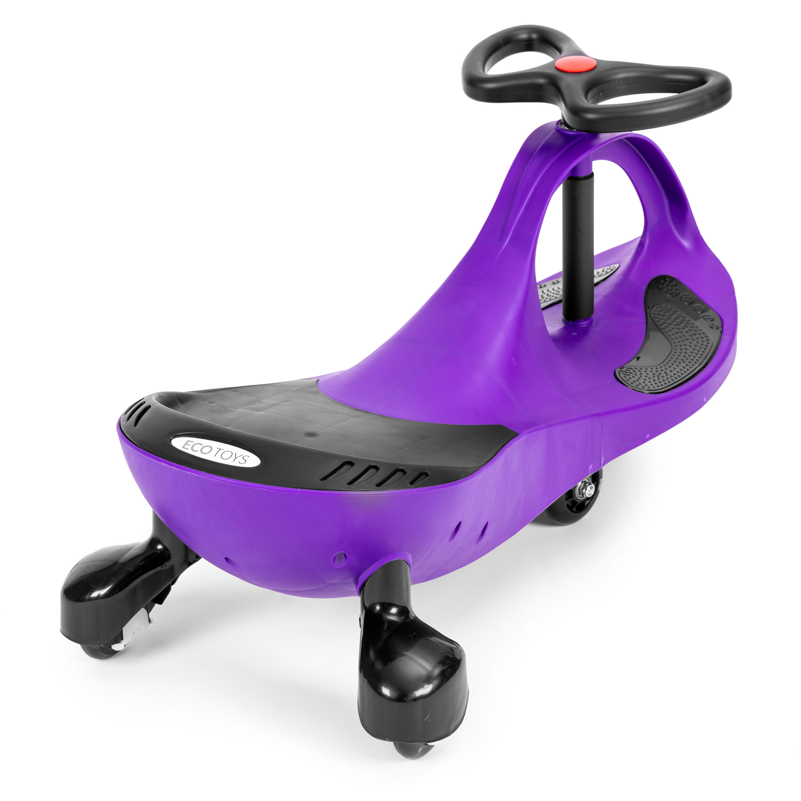Violetinis ecotoys pasispardyminis automobilis su led ratukais