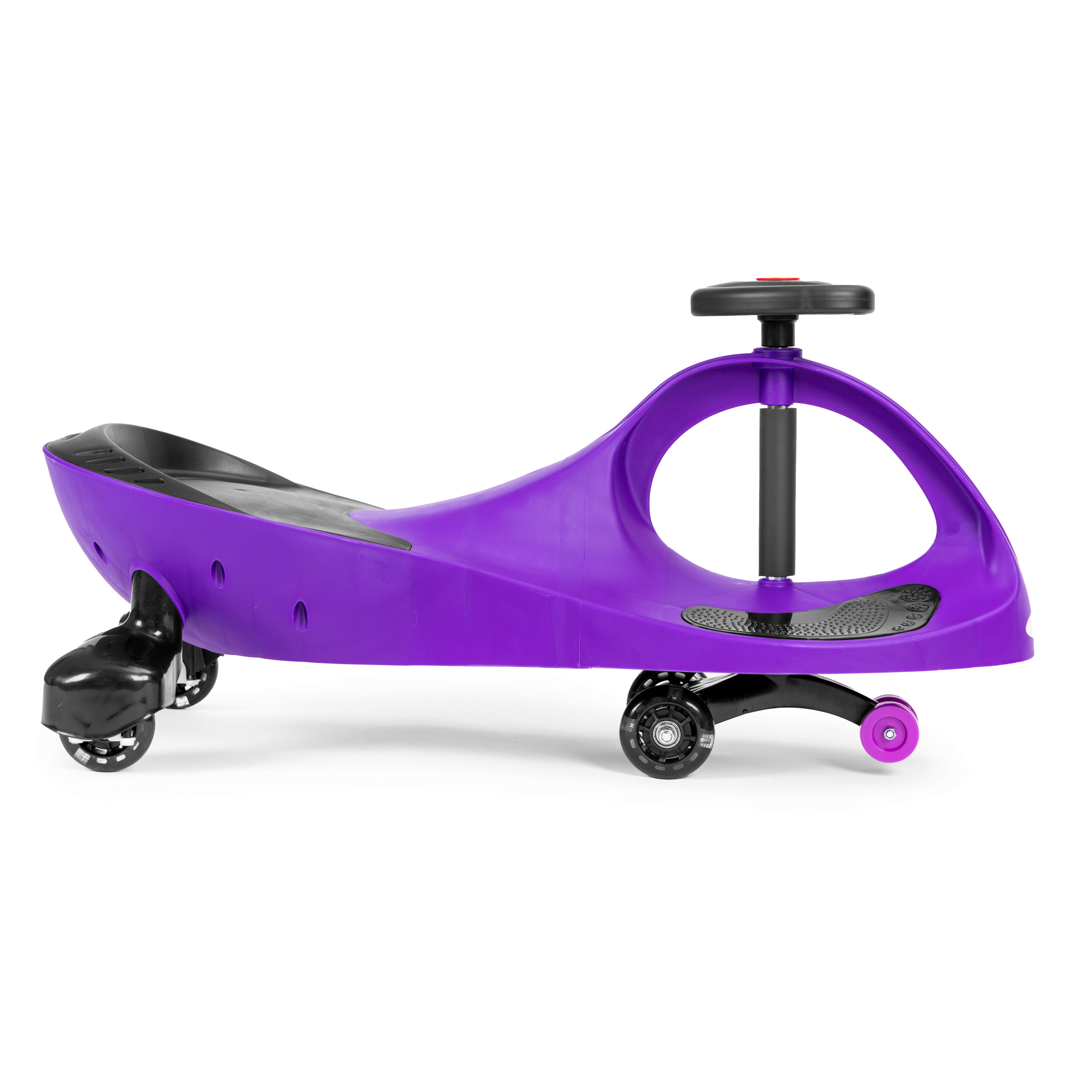 Violetinis ecotoys pasispardyminis automobilis su led ratukais