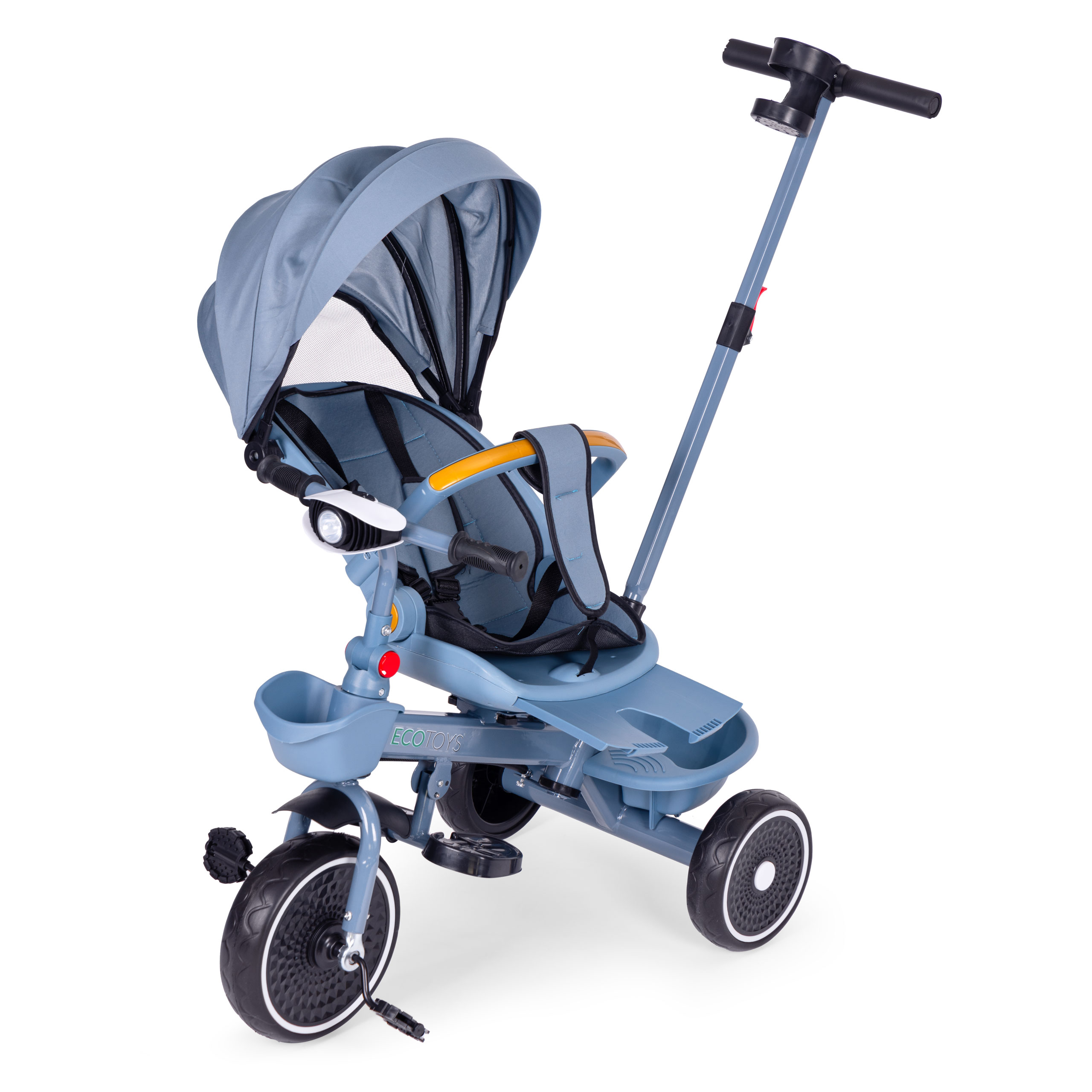 2-in-1 triratukas, mėlynas, ecotoys