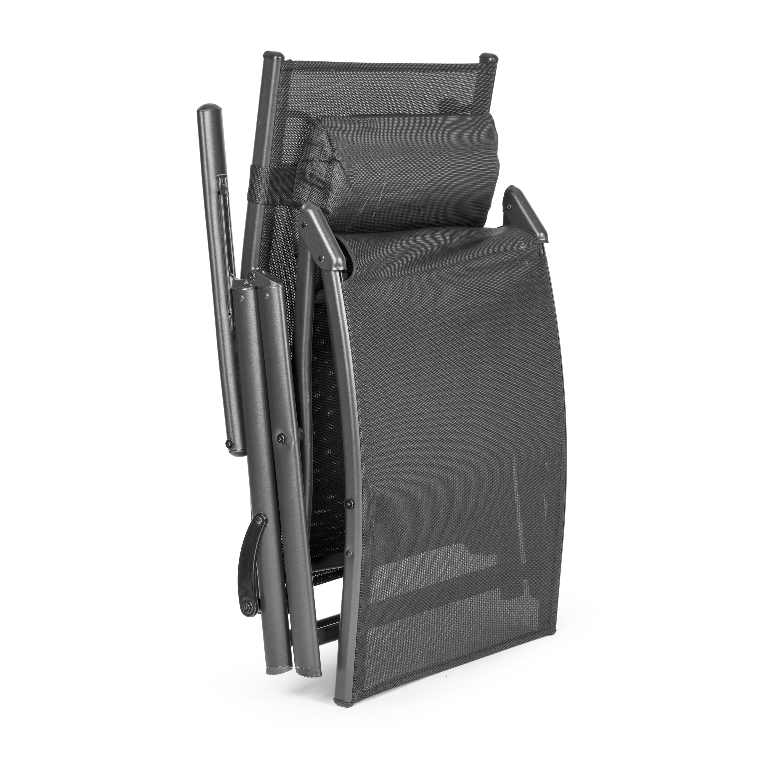 Pilkas reguliuojamas sulankstomas gultas 150-180 cm