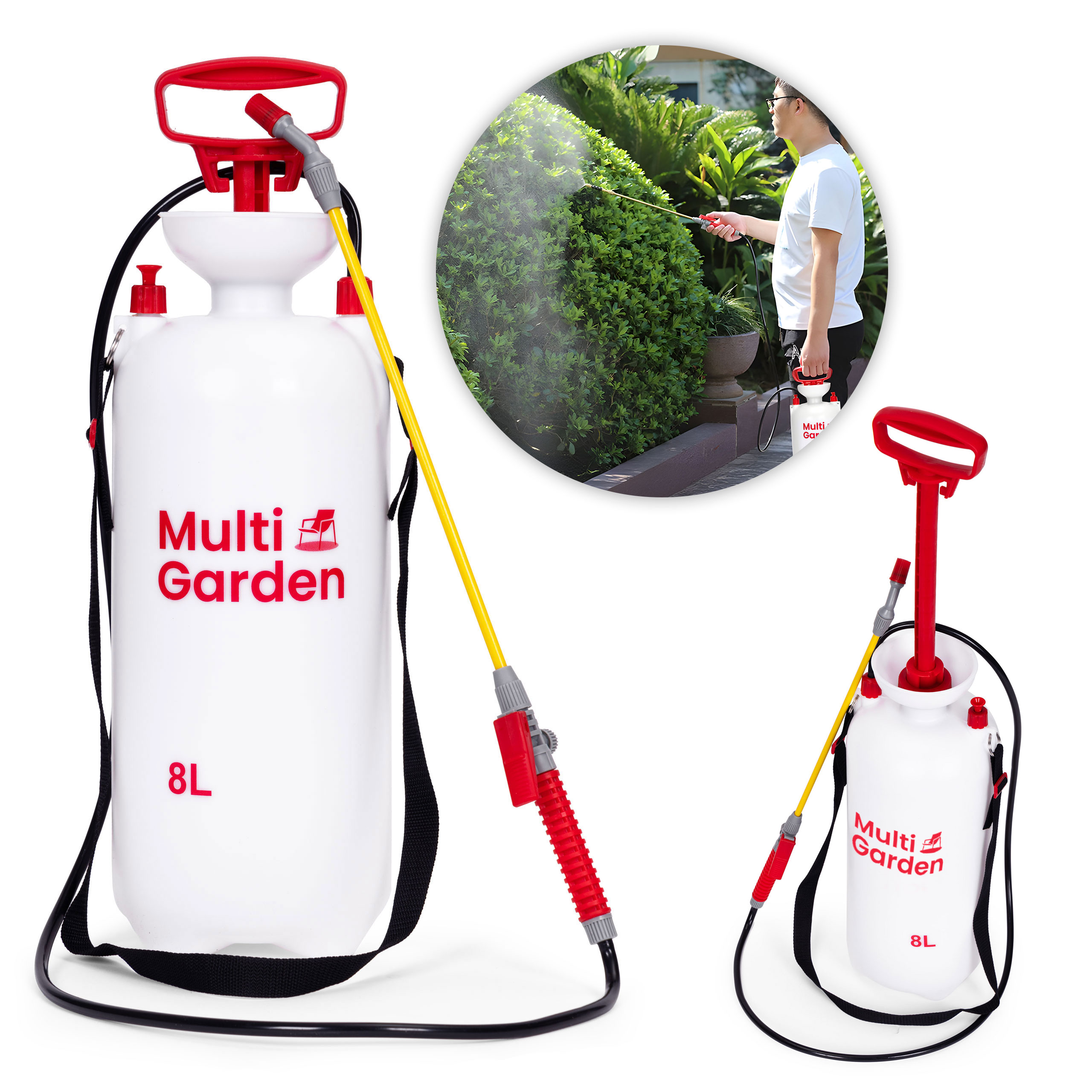 Slėginis sodo purkštuvas 8l multigarden