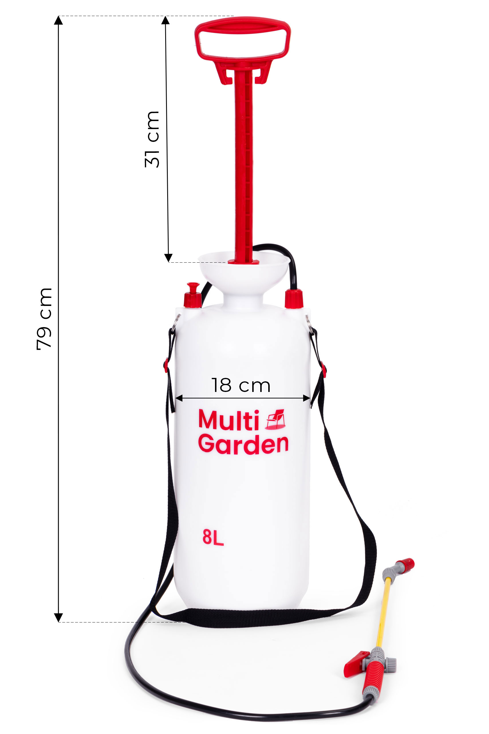 Slėginis sodo purkštuvas 8l multigarden