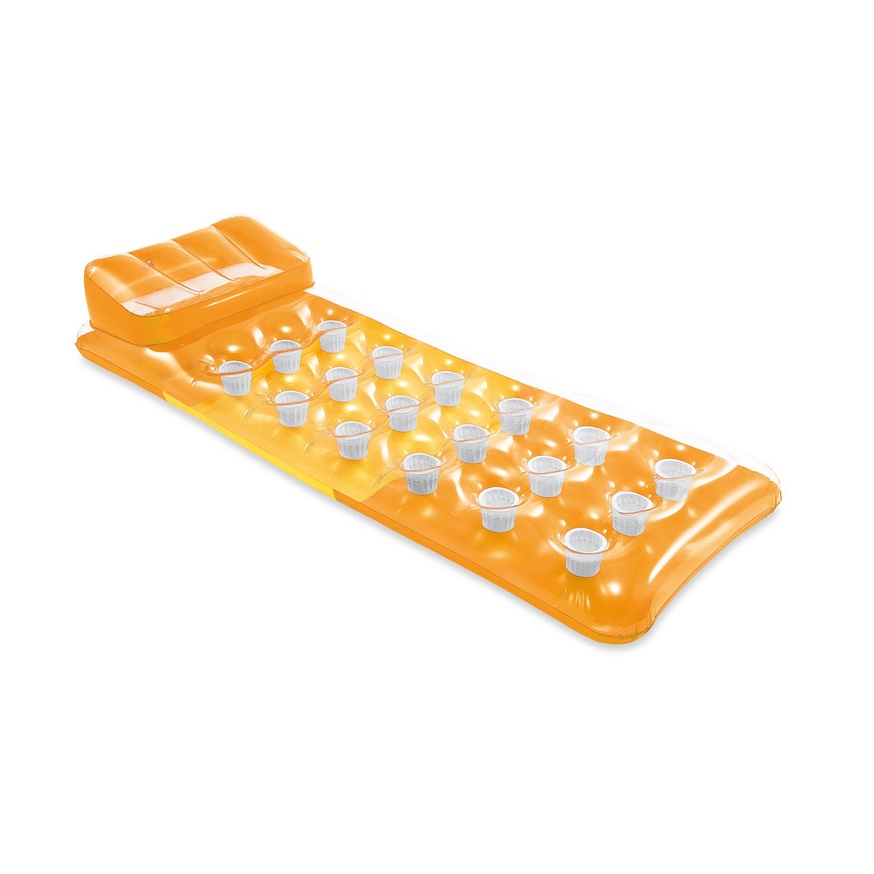 Pripučiamas plaukimo čiužinys 188 x 71 cm oranžinis - 58890 INTEX