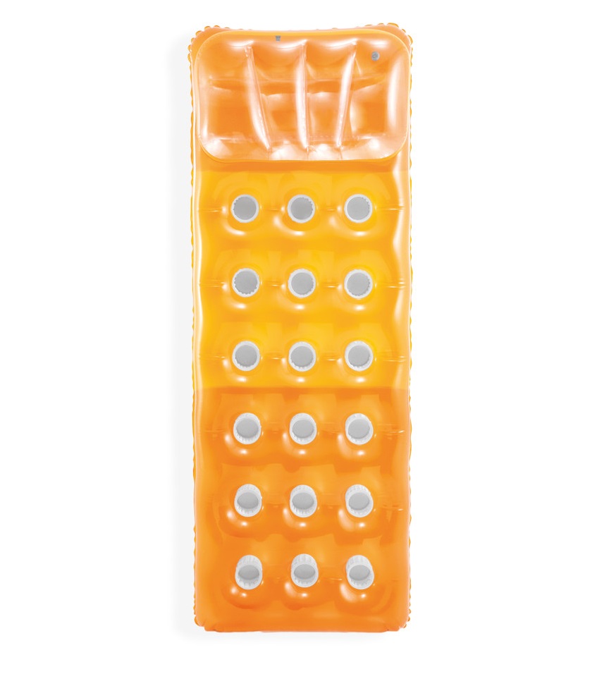 Pripučiamas plaukimo čiužinys 188 x 71 cm oranžinis - 58890 INTEX