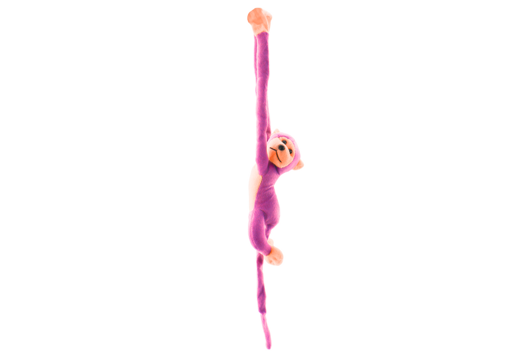 Rožinė pliušinė beždžionėlė su garsu, 60 cm