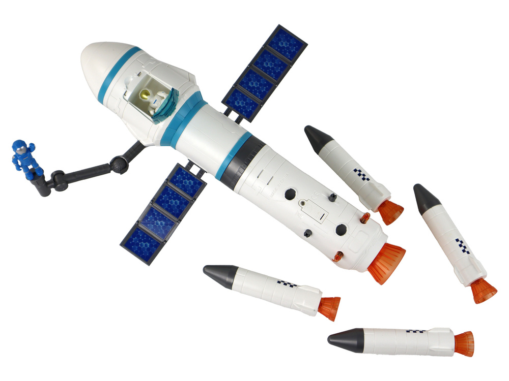 Žaislinė kosmoso raketa su paleidimo bokštu ir astronautais, 15 dalių 3