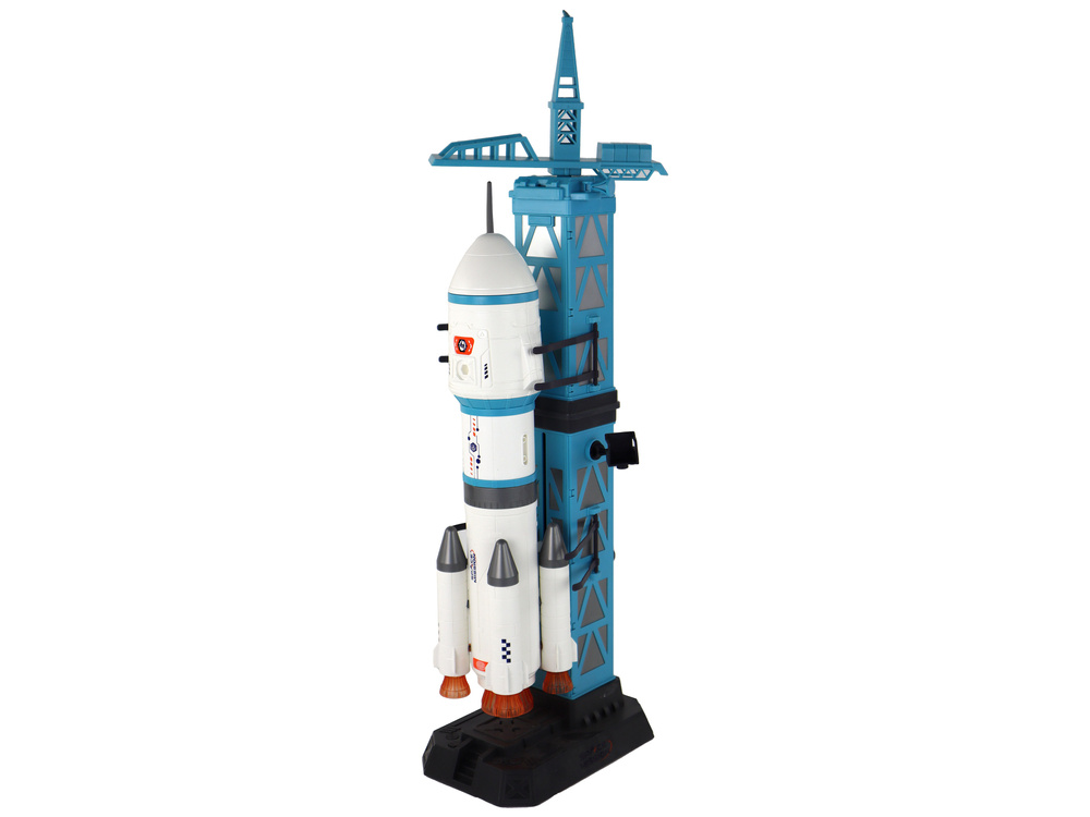 Žaislinė kosmoso raketa su paleidimo bokštu ir astronautais, 15 dalių 1