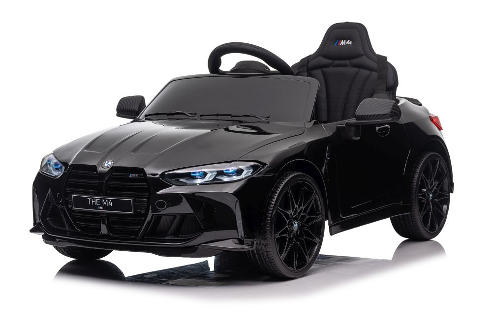 Vienvietis vaikiškas elektromobilis bmw m4, juodas
