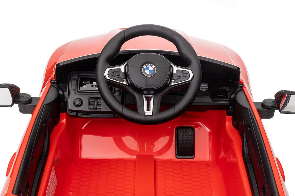 Vienvietis vaikiškas elektromobilis lean cars bmw m4, raudonas
