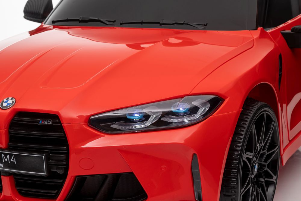 Vienvietis vaikiškas elektromobilis lean cars bmw m4, raudonas