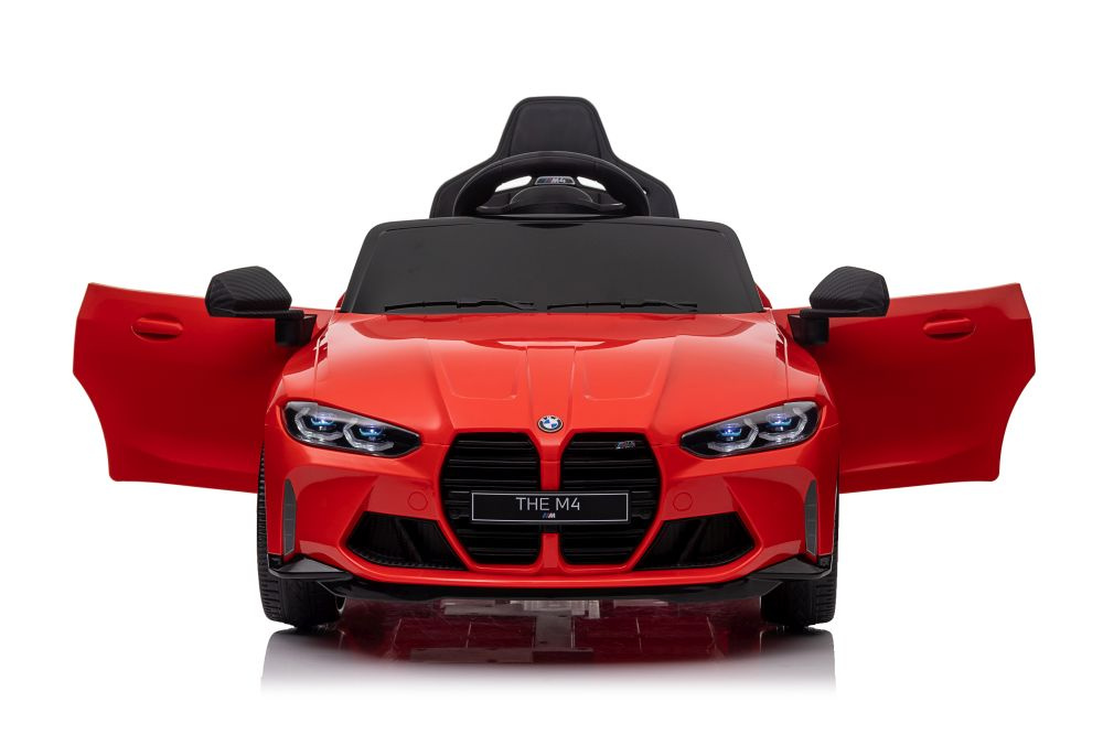 Vienvietis vaikiškas elektromobilis lean cars bmw m4, raudonas