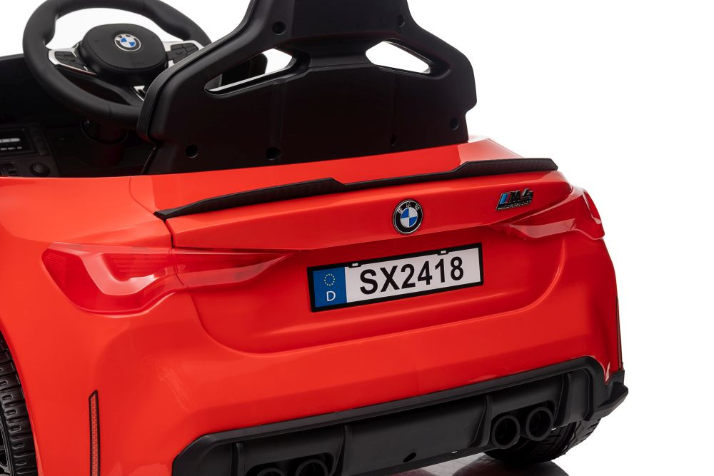 Vienvietis vaikiškas elektromobilis lean cars bmw m4, raudonas
