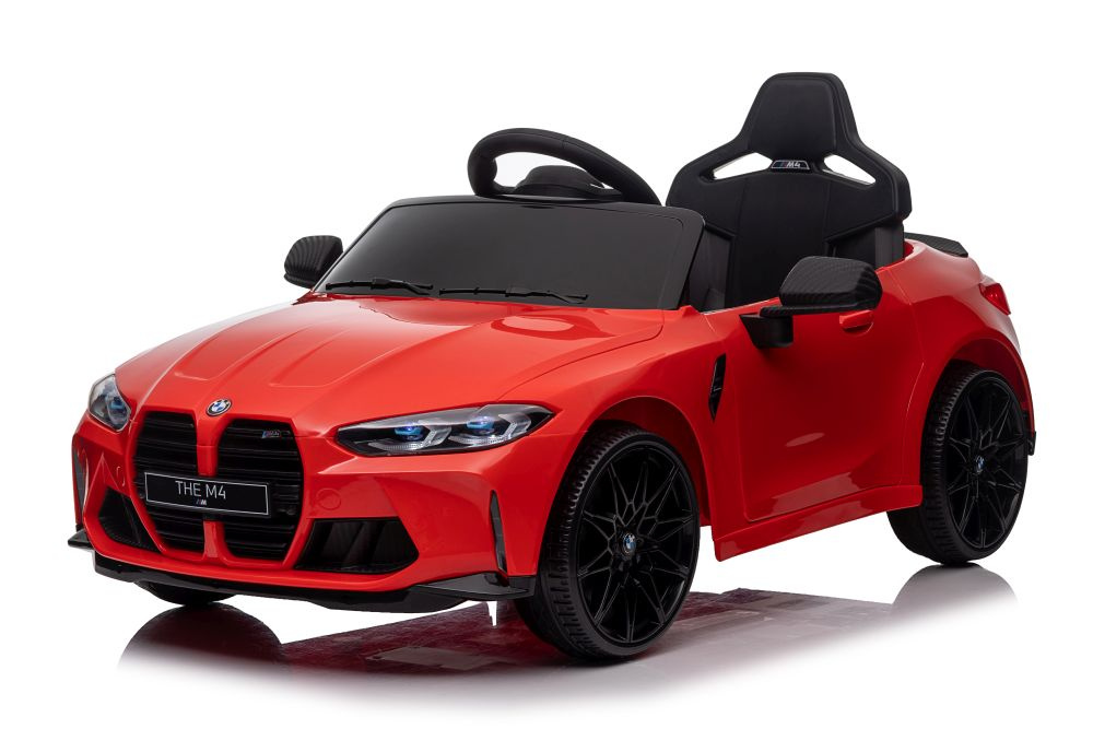 Vienvietis vaikiškas elektromobilis lean cars bmw m4, raudonas