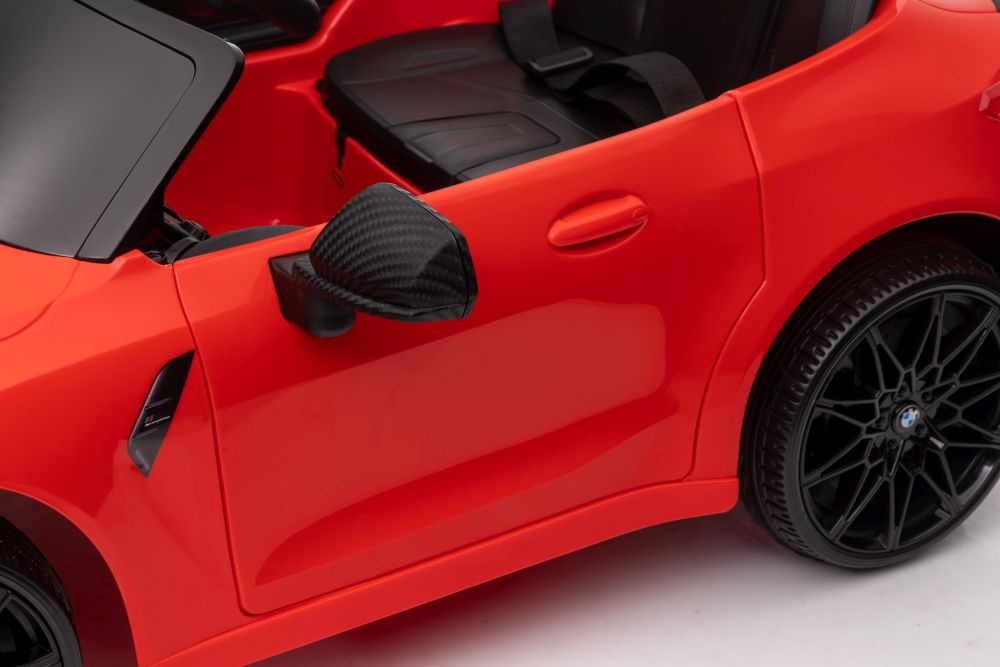 Vienvietis vaikiškas elektromobilis lean cars bmw m4, raudonas