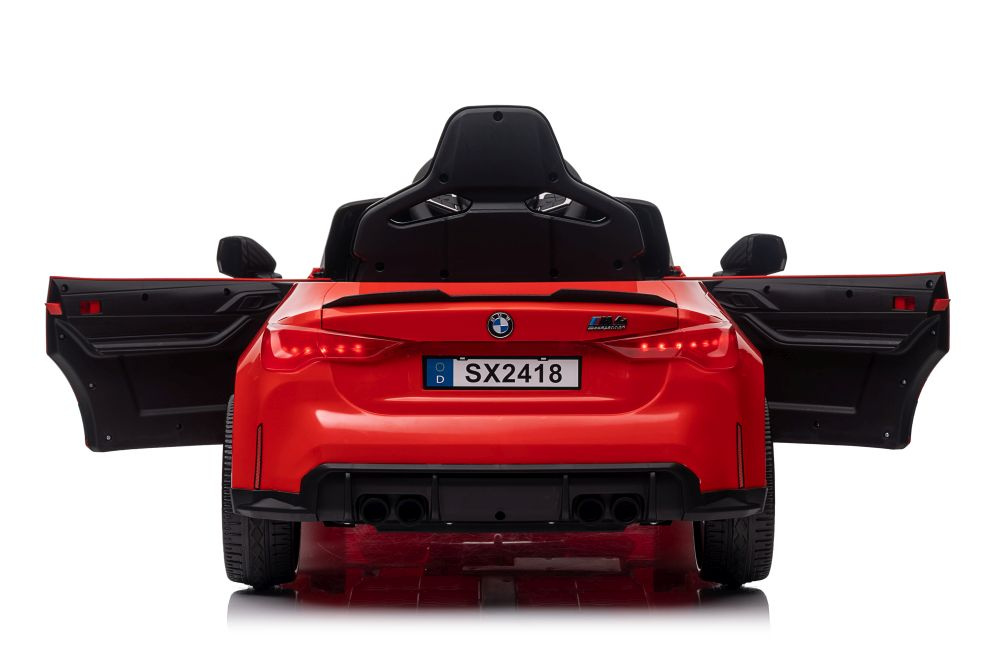 Vienvietis vaikiškas elektromobilis lean cars bmw m4, raudonas