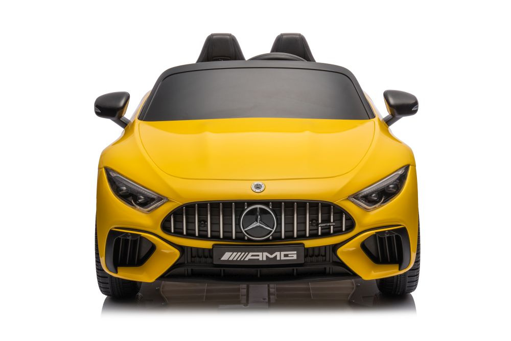 Dvivietis vaikiškas elektromobilis mercedes amg sl63, geltonas