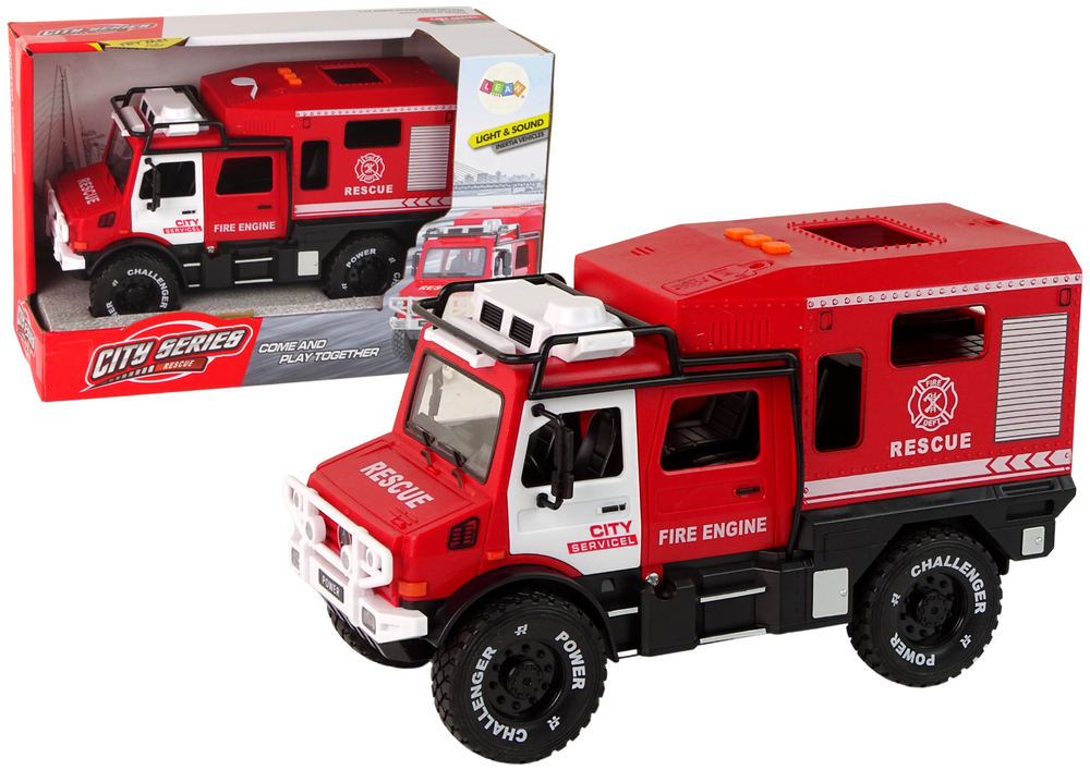Žaislinis visureigis city service lean toys, raudonas, 24x13,5x10 cm